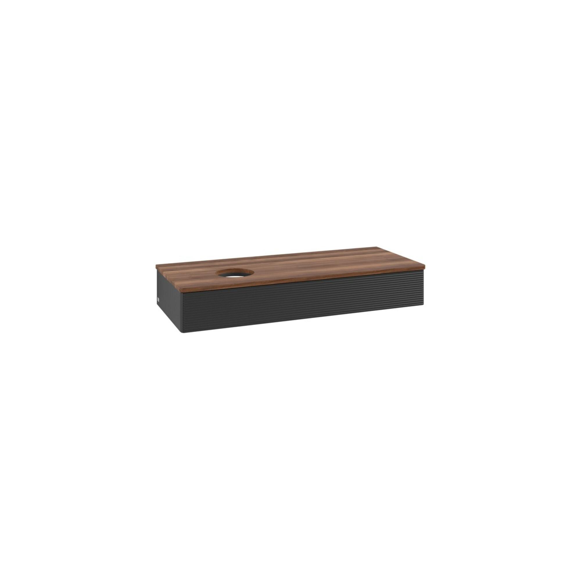 V&B Waschtischunterschrank Mit Frontstruktur, Mit Beleuchtung Antao 120X19X50Cm, Wbp-Farbe W. Wal, Bla M Lac ; Villeroy & Boch (L11112PD)