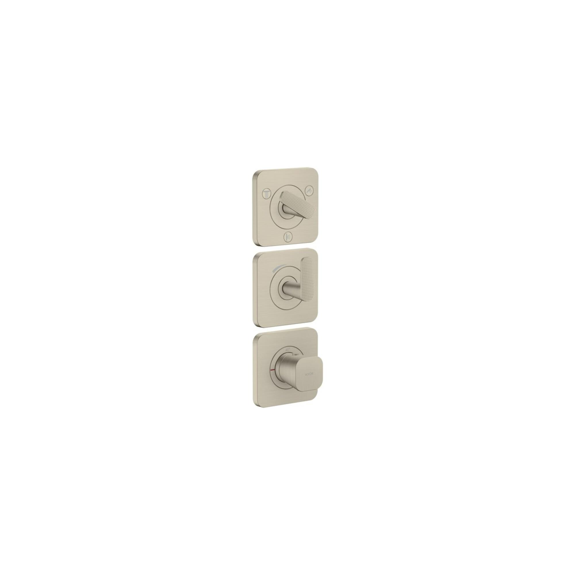Hansgrohe Thermostat-Modul Axor Citterio C Cub Cut, Brushed Nickel, Up Mit Rosetten (49711820)
