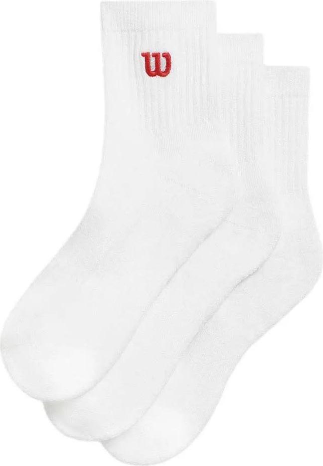 Wilson Quarter Top Calzini 3 Unità Bianco Eu 43-46 Uomo,Donna Bianco Eu 43-46