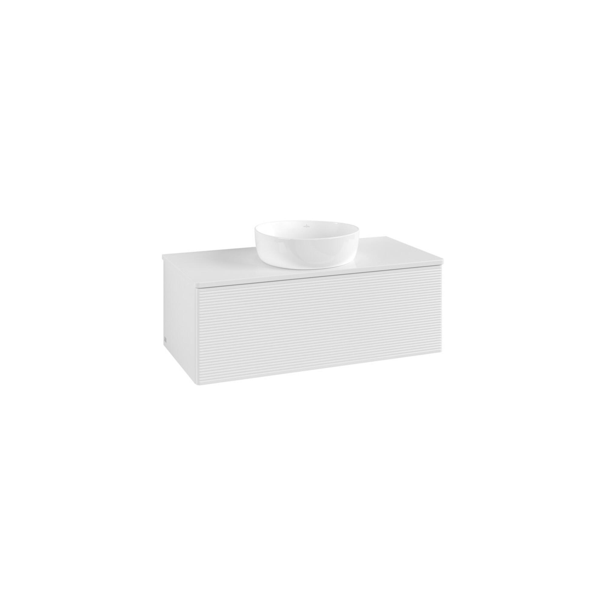 V&B Waschtischunterschrank Mit Frontstruktur Antao 100X36X50Cm, Wbp-Farbe Lac, Glo Wh. Lac ; Villeroy & Boch (K31110GF)