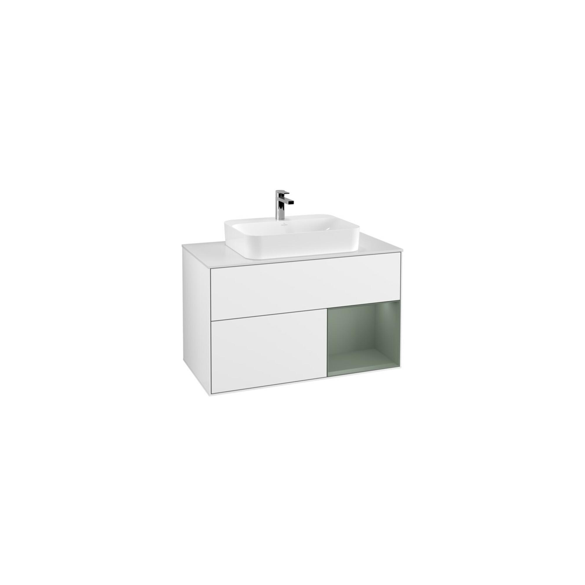 V&B Waschtischunterschrank Finion 100, Pl W M, Rg R Ol M Lac, Glo Wh. Lac ; Villeroy & Boch (F371GMGF)