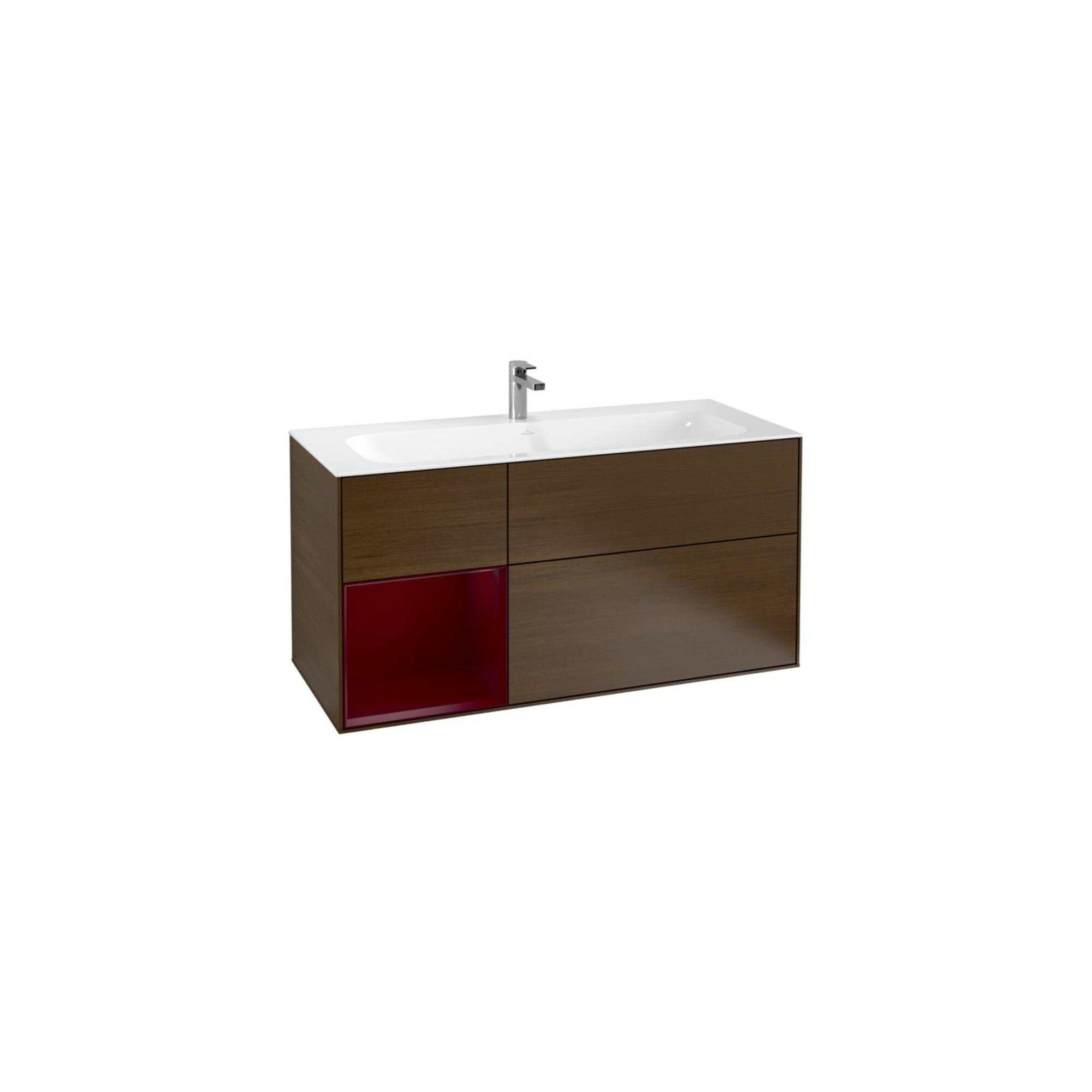 V&B Waschtischunterschrank Wandbeleuchtung Finion 119,6X59,1Cm, Reg Li Peo, Walnut Veneer ; Villeroy & Boch (G060HBGN)