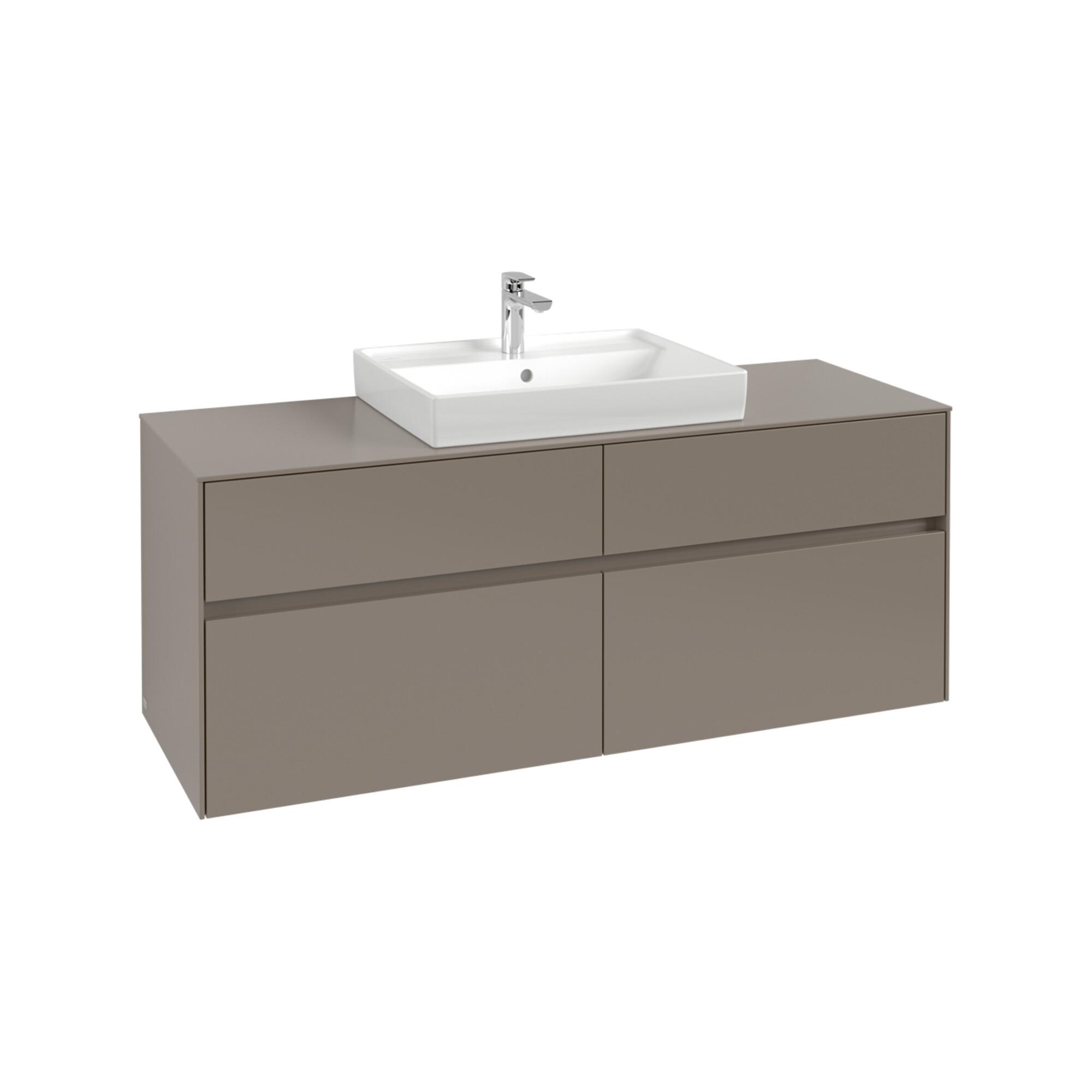 V&B Waschtischunterschrank Collaro 140X54,8X50Cm, Wt Mi, Led 10 W, Volc Bla ; Villeroy & Boch (C084B0VL)