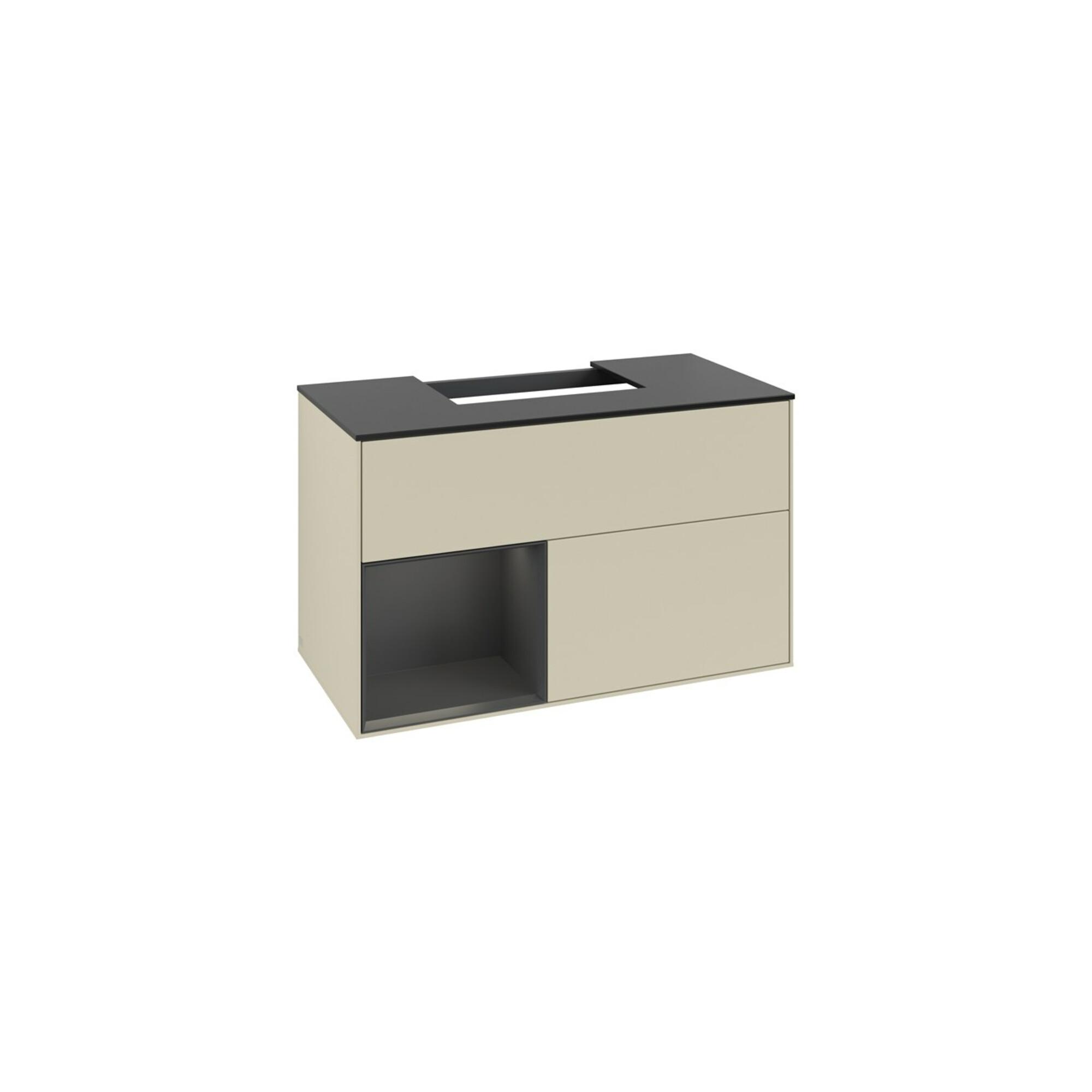 V&B Waschtischunterschrank Finion 100, Pl Wh. M, Reg Li Gol M, Si Gr M Lac ; Villeroy & Boch (F112HFHJ)