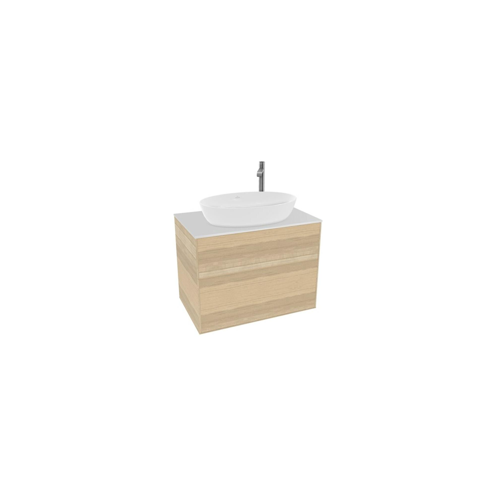 V&B Waschtischunterschrank Wandbeleuchtung Finion 80X60,3Cm, Abd.-Pl. Wh. Matt, Oak Veneer ; Villeroy & Boch (G87100PC)