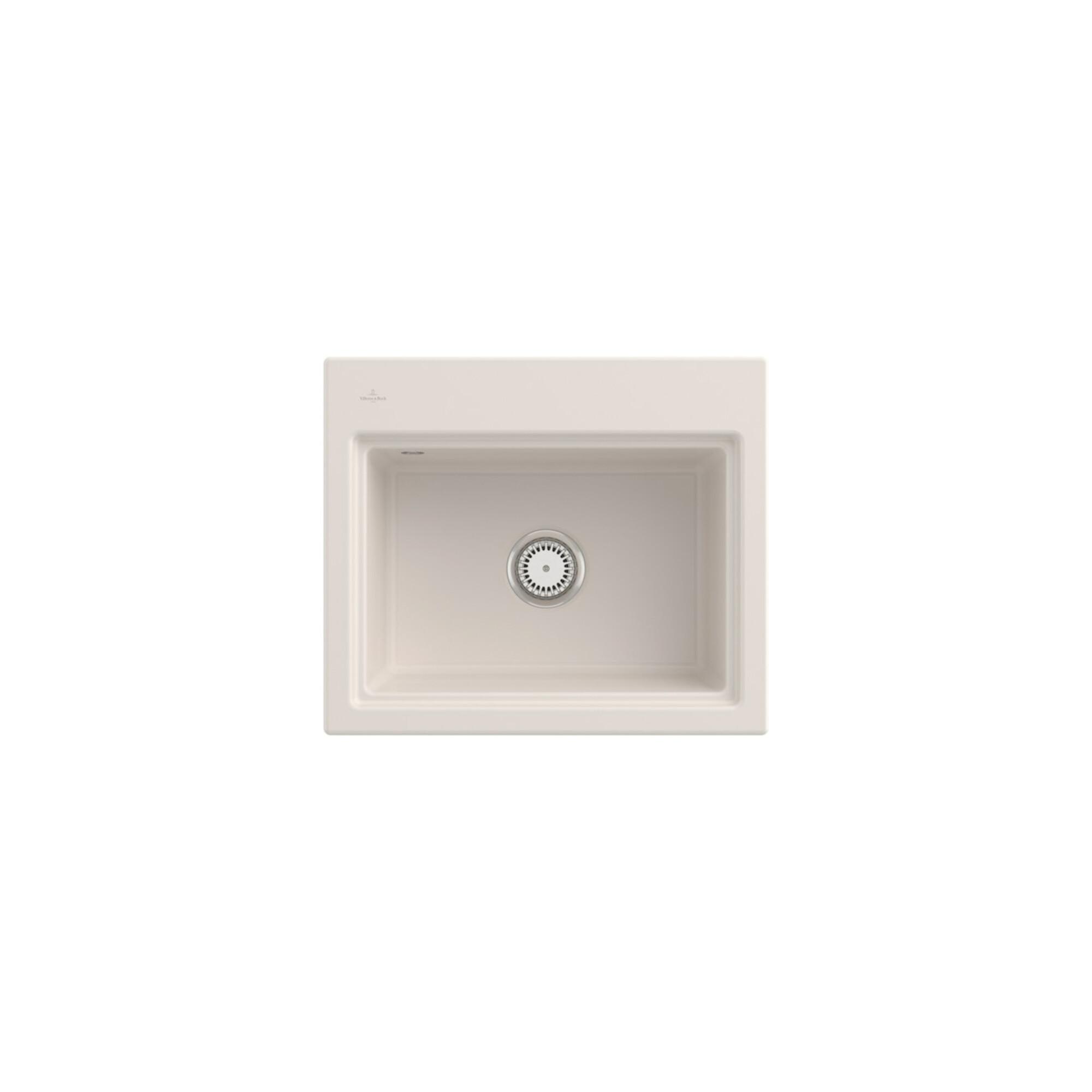 V&B SpüLe Subway Style 60S Abl.Garn, M Hand. + Gitter, Crema C-Plus ; Villeroy & Boch (336601KR)