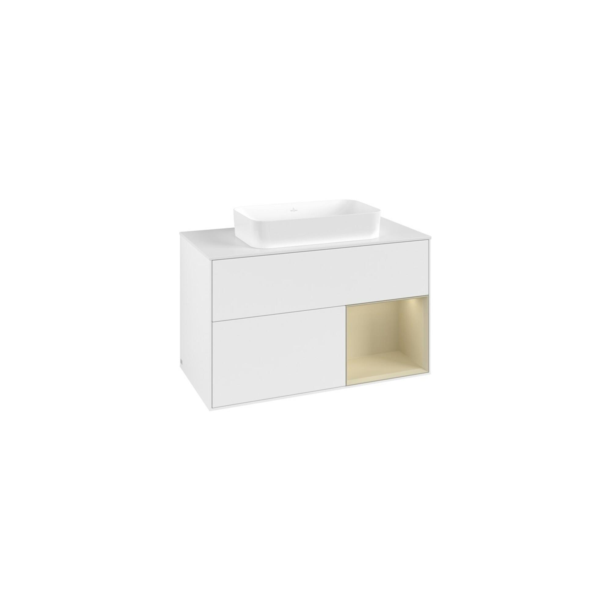 V&B Waschtischunterschrank Finion 100X60,3 Cm, Rg R Si Gr M Lac, Wh. M Lac ; Villeroy & Boch (F661HJMT)