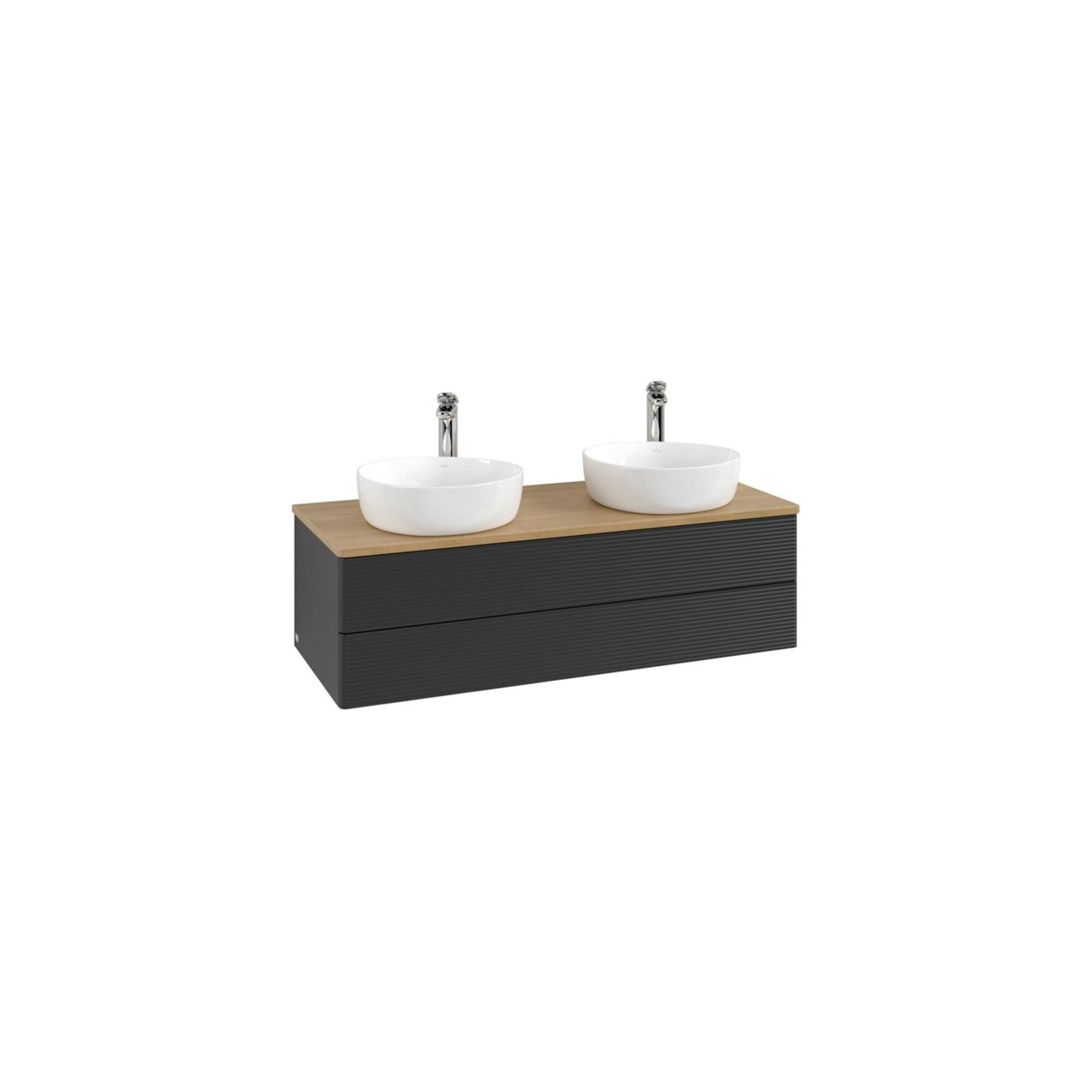 V&B Waschtischunterschrank Mit Frontstruktur Antao 120X36X50Cm, Hl, Wbp Hon. Oa, Bla M Lac ; Villeroy & Boch (K24151PD)