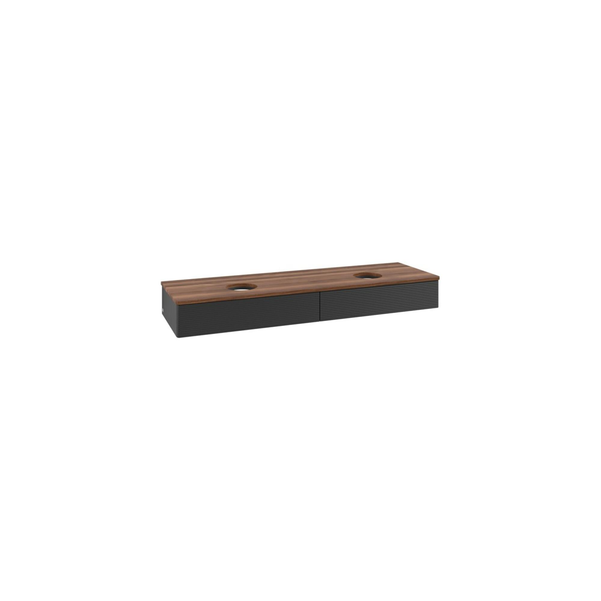 V&B Waschtischunterschrank Mit Frontstruktur, Mit Beleuchtung Antao 160X50Cm, Wbp-Farbe W. Wal, Bla M Lac ; Villeroy & Boch (L17112PD)