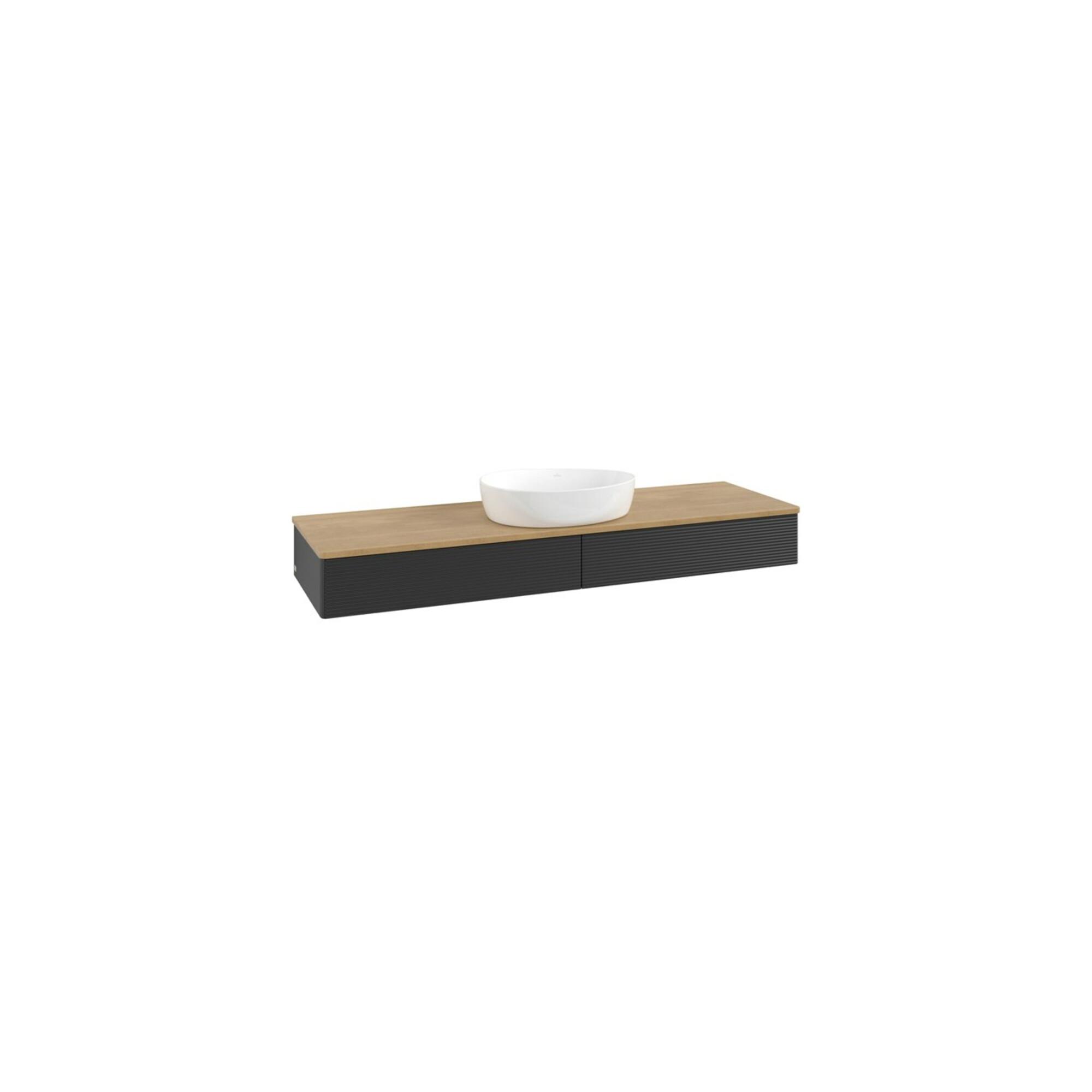V&B Waschtischunterschrank Mit Frontstruktur, Mit Beleuchtung Antao 160X50Cm, Wbp-Farbe Hon. Oa, Bla M Lac ; Villeroy & Boch (L14111PD)
