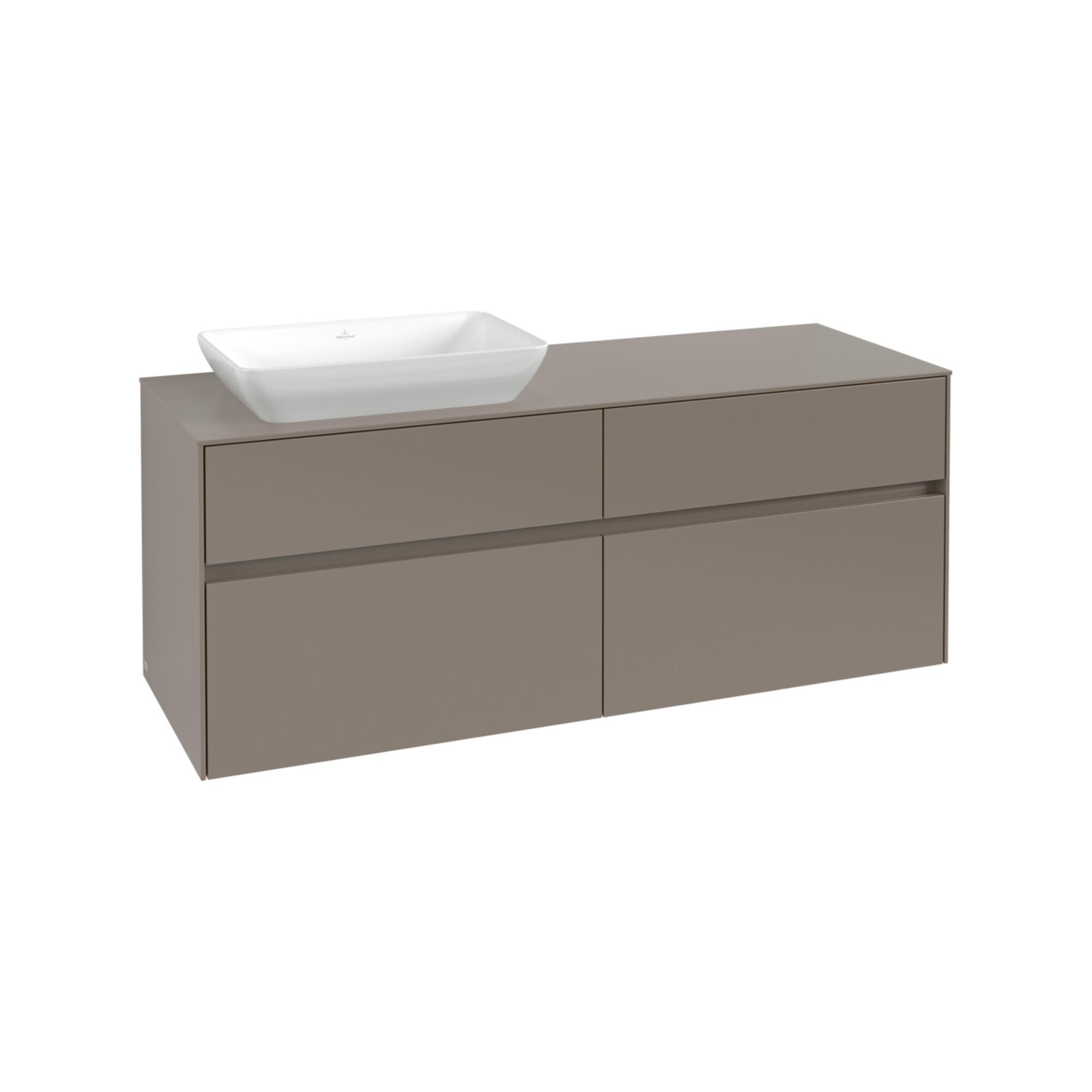 V&B Waschtischunterschrank Collaro 140X54,8X50Cm, Wt Links, Cashmere Grey ; Villeroy & Boch (C11700VN)
