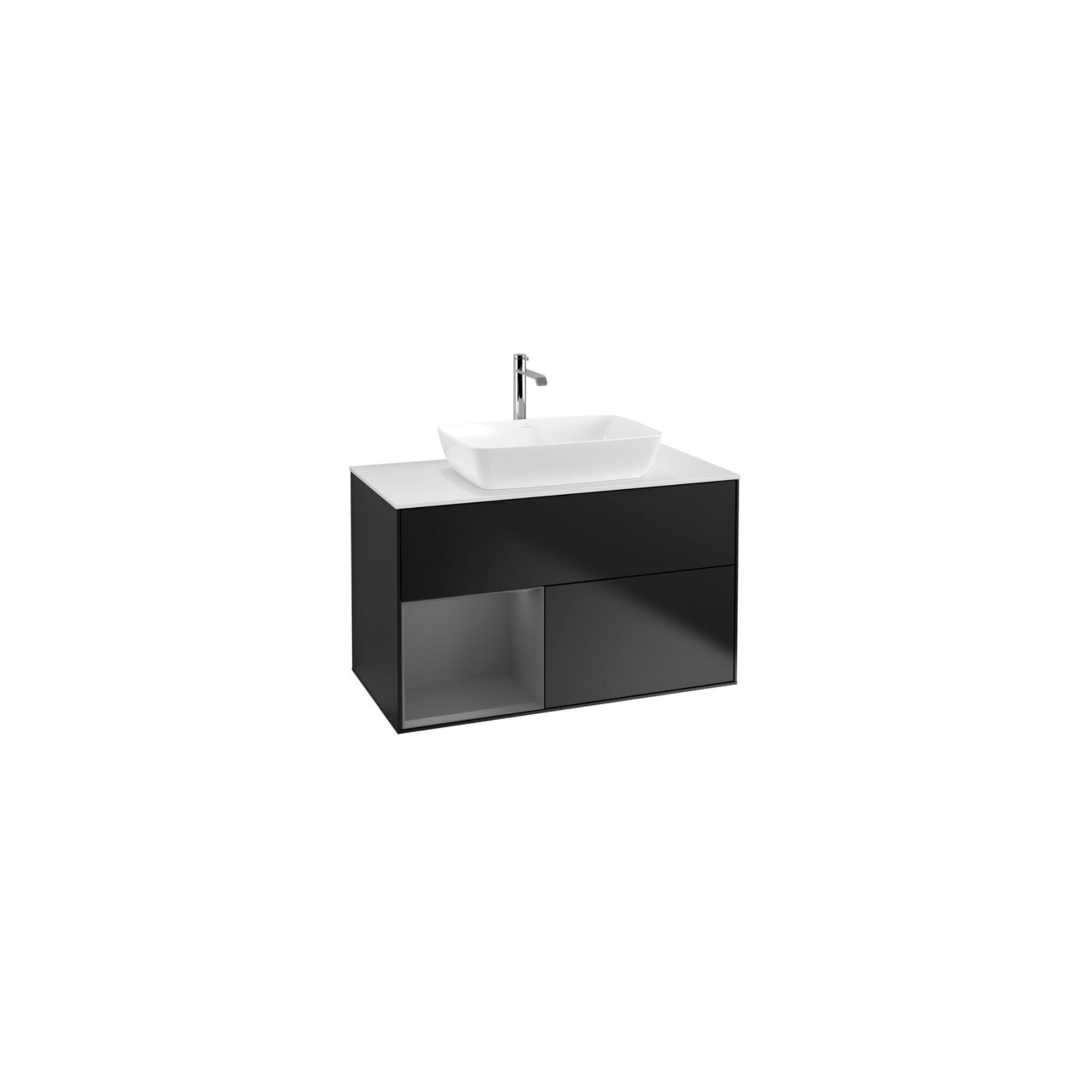 V&B Waschtischunterschrank Wandbeleuchtung Finion 100, Pl W M, Rg A M Lac, Bla M Lac ; Villeroy & Boch (G771GKPD)