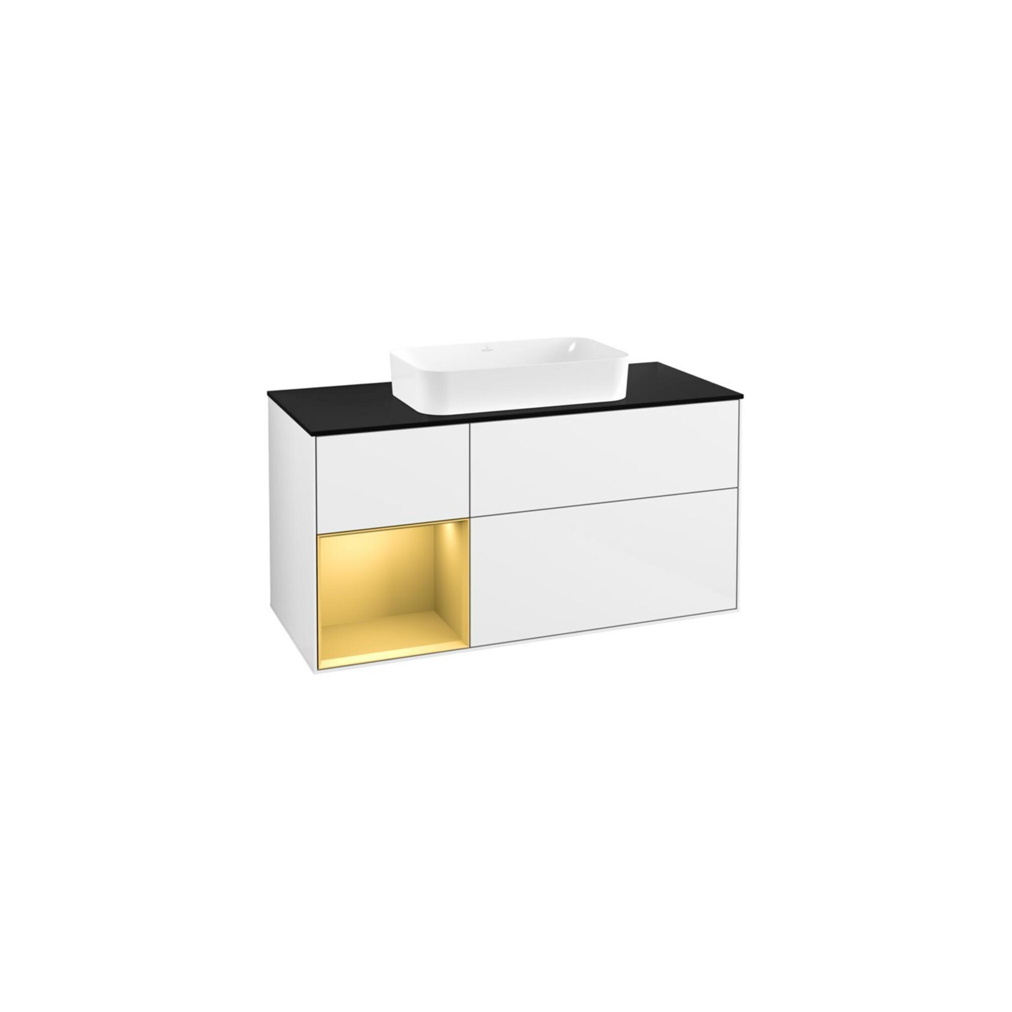 V&B Waschtischunterschrank Finion 120X60 Cm, Reg Li Gol M, Glo Wh. Lacquer ; Villeroy & Boch (F702HFGF)