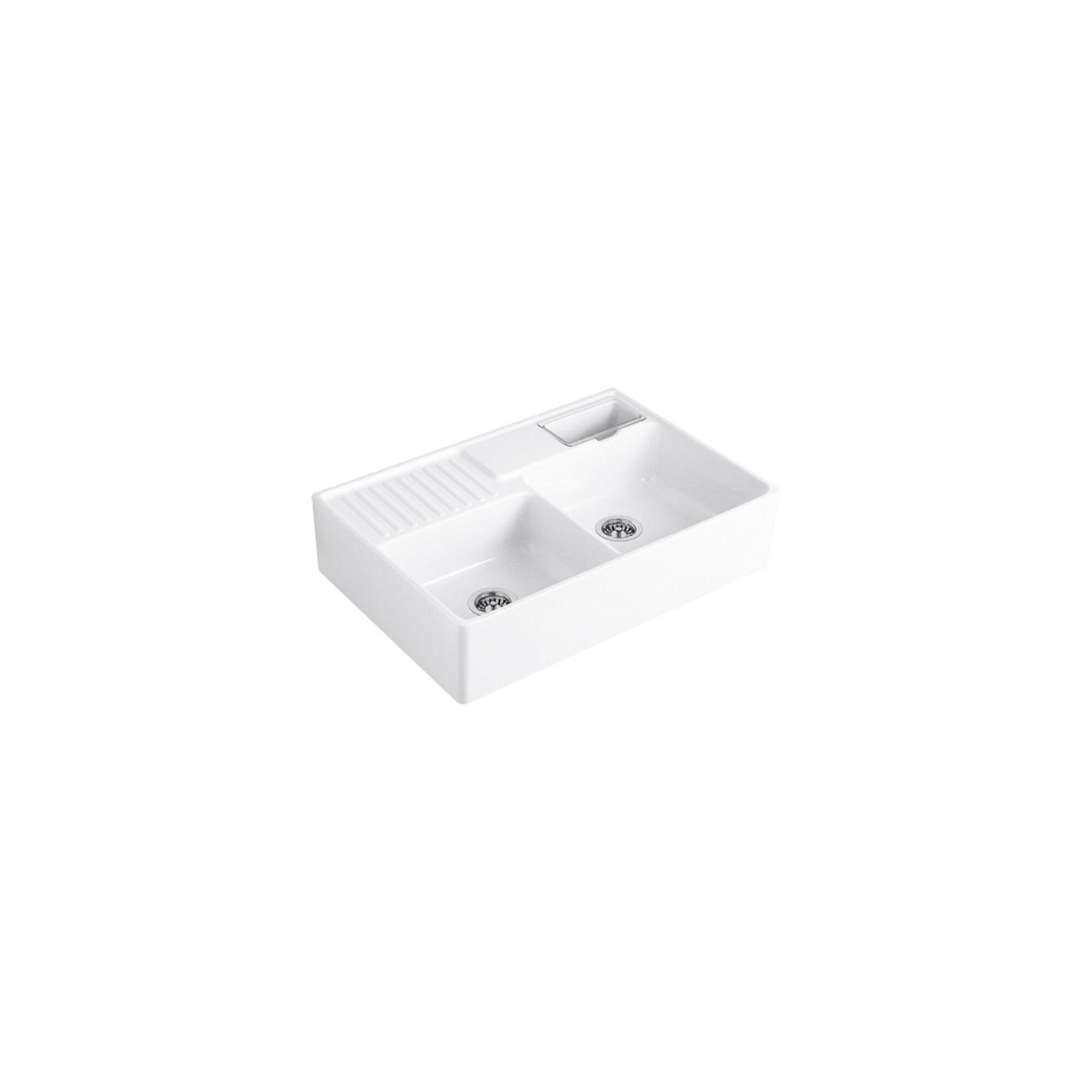 V&B SpüLstein-Doppelbecken Restesch., M Abl., Exc., We. Alp C-Plus ; Villeroy & Boch (632392R1)