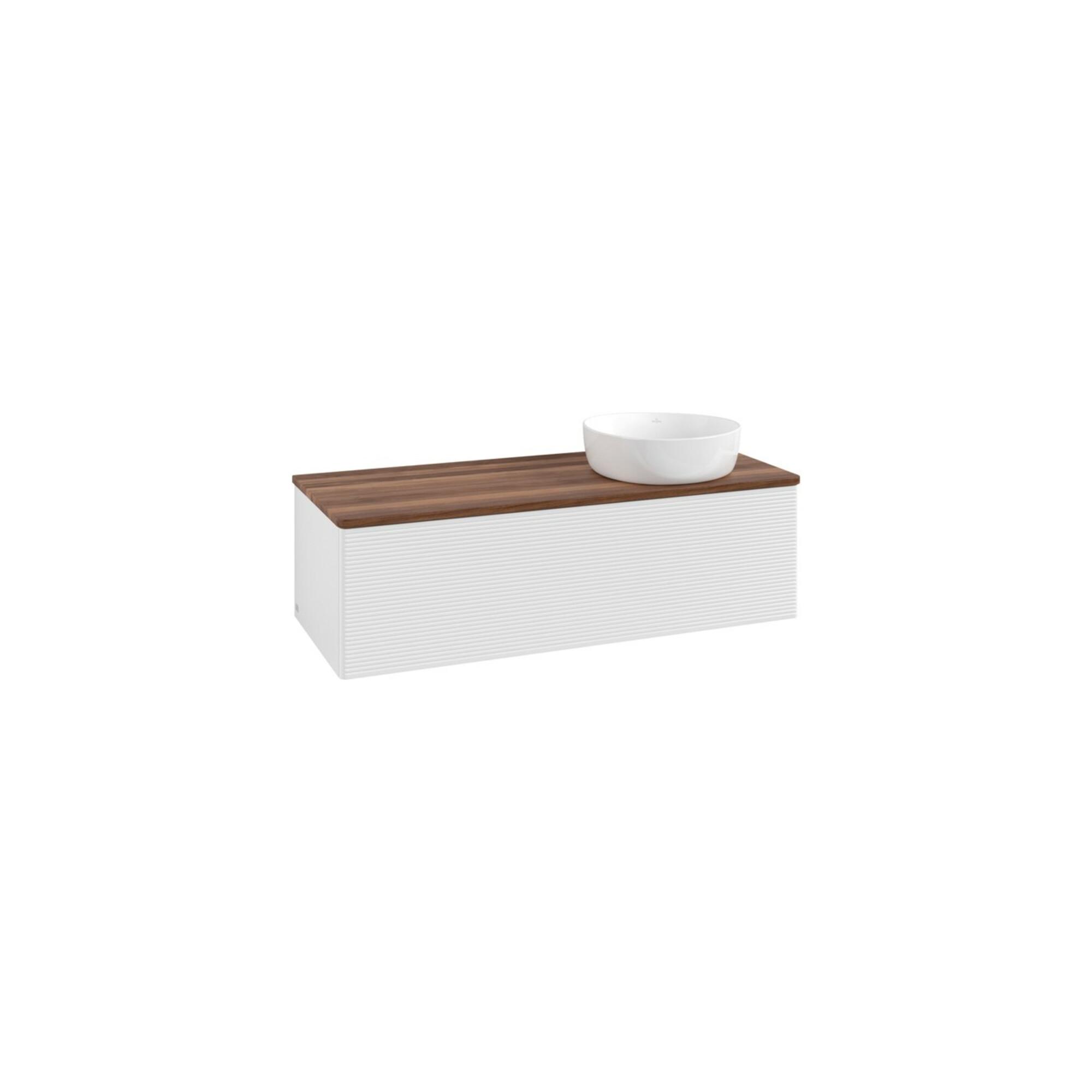 V&B Waschtischunterschrank Mit Frontstruktur, Mit Beleuchtung Antao 120X36X50Cm, Wbp W. Wal, Glo Wh. Lac ; Villeroy & Boch (L34112GF)
