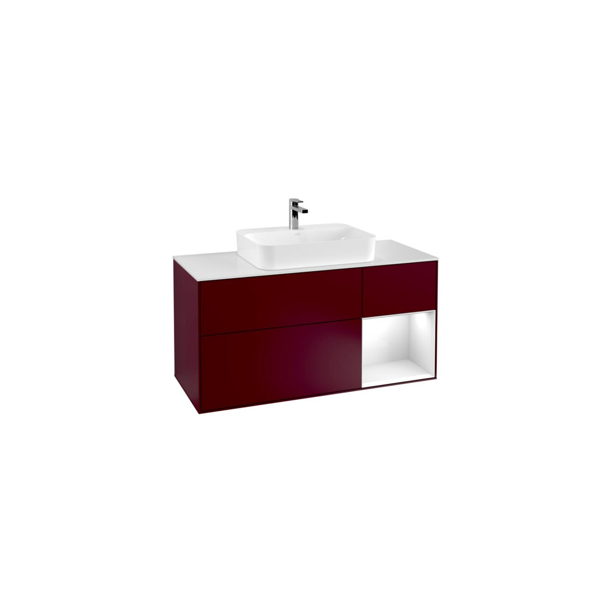 V&B Waschtischunterschrank Finion 120Cm, Pl W M, Reg Re Glo Wh. Lac, Peo M ; Villeroy & Boch (F421GFHB)