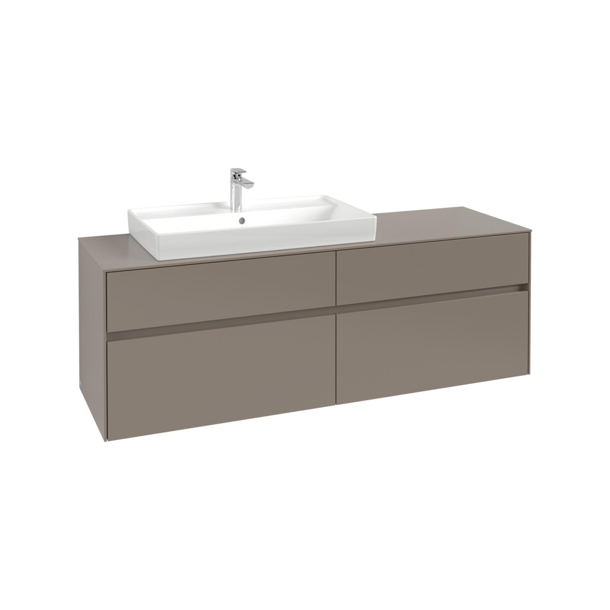 V&B Waschtischunterschrank Collaro 160X54,8X50Cm, Wt L, Led 12W, Volc Bla ; Villeroy & Boch (C026B0VL)