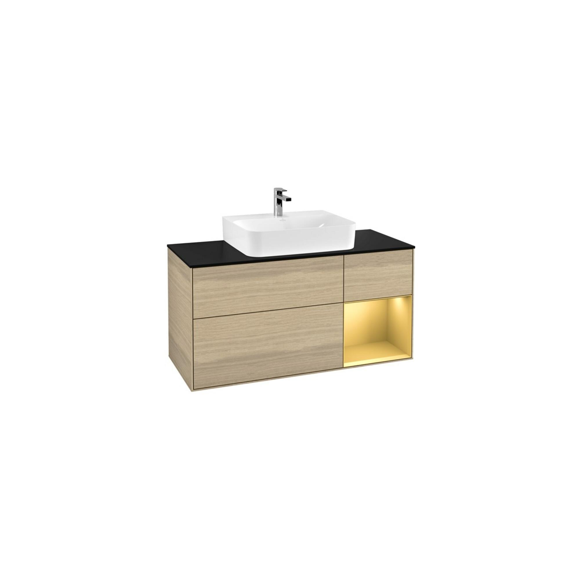 V&B Waschtischunterschrank Wandbeleuchtung Finion 120Cm, Pl Bla M, Reg Re Gol M, Oa Ven ; Villeroy & Boch (G172HFPC)