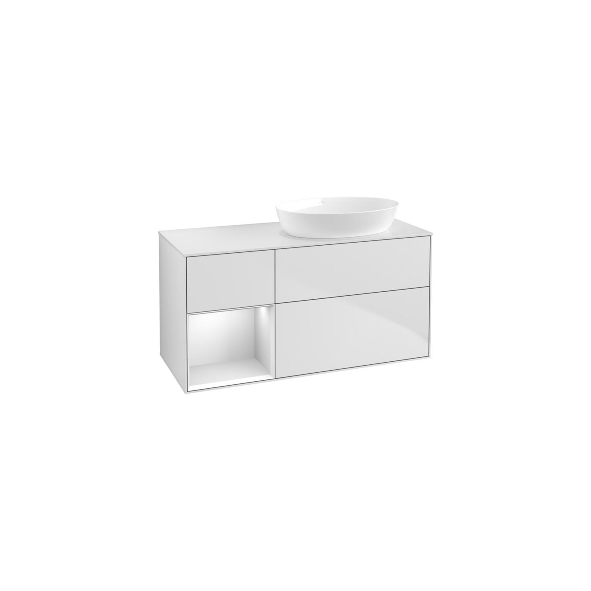 V&B Waschtischunterschrank Wandbeleuchtung Finion 120Cm, Pl W M, Reg Wh. M Lac, Wh. M Lac ; Villeroy & Boch (GA41MTMT)