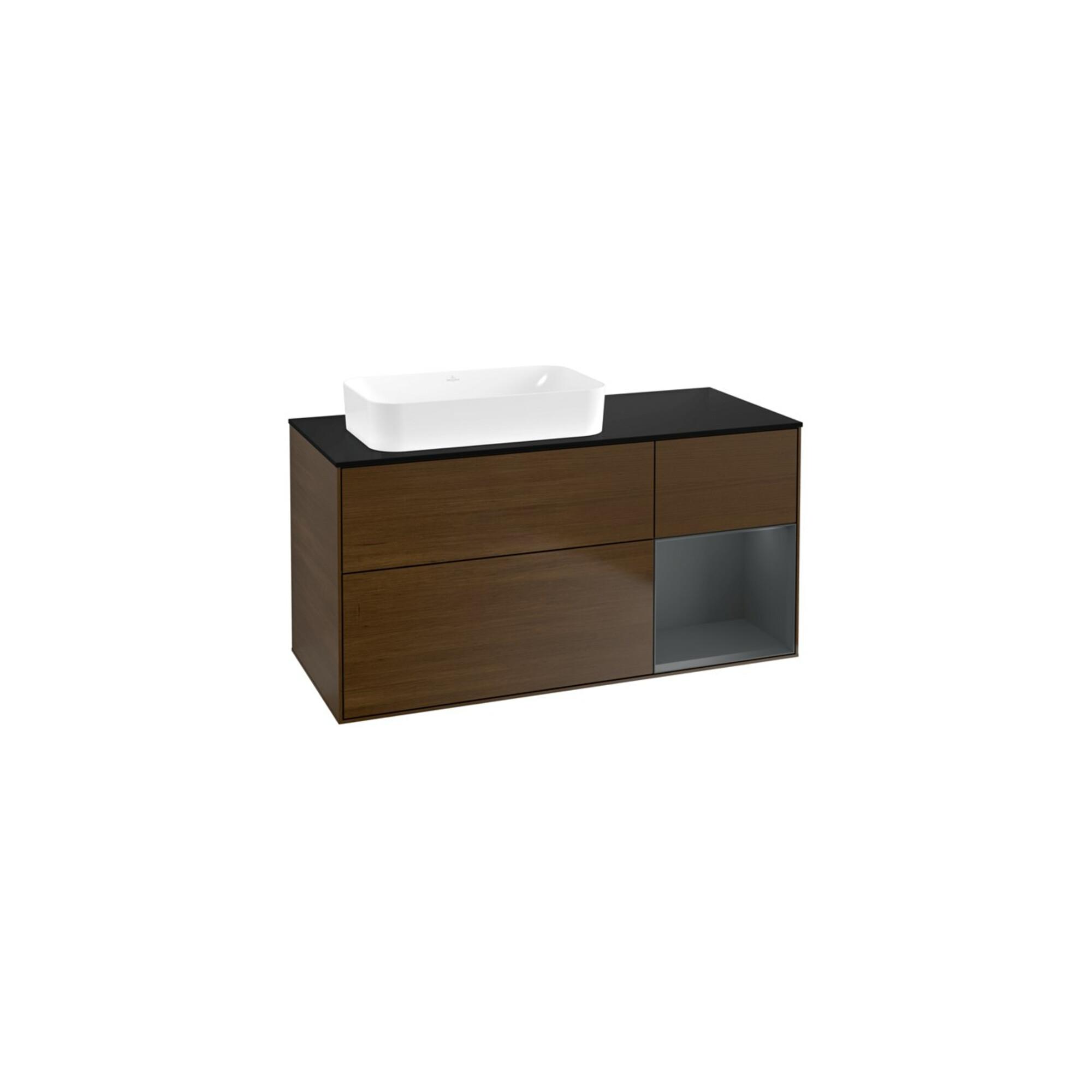 V&B Waschtischunterschrank Finion 120X60 Cm, Reg Re Md Bl. M Lac, Wal Ven ; Villeroy & Boch (F692HGGN)