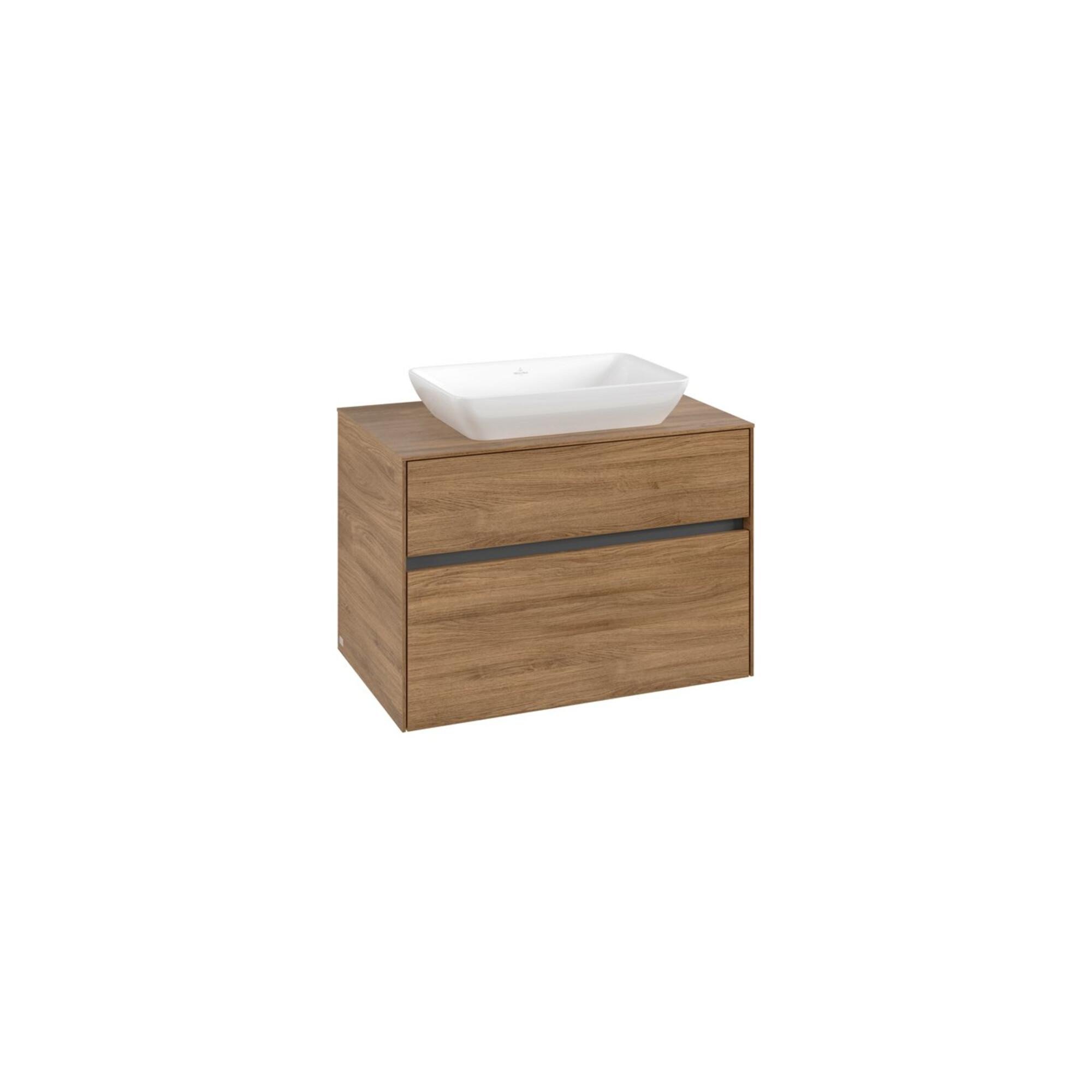 V&B Waschtischunterschrank Collaro 80X54,8X50Cm, Wt Mittig, Kansas Oak ; Villeroy & Boch (C10800RH)
