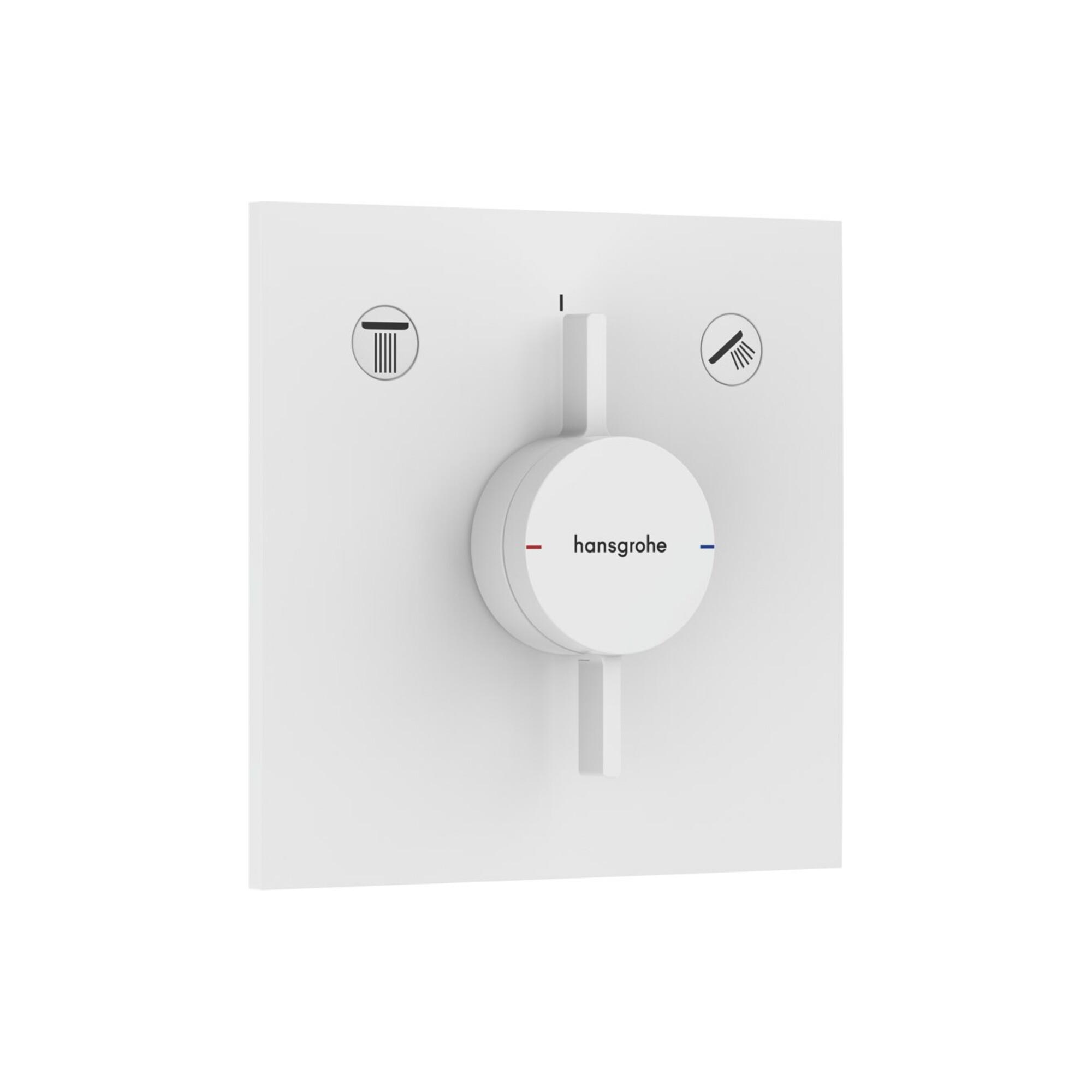 Hansgrohe Mischer Duoturn E Up, FüR 2 Verbraucher, Mattweiß (75417700)