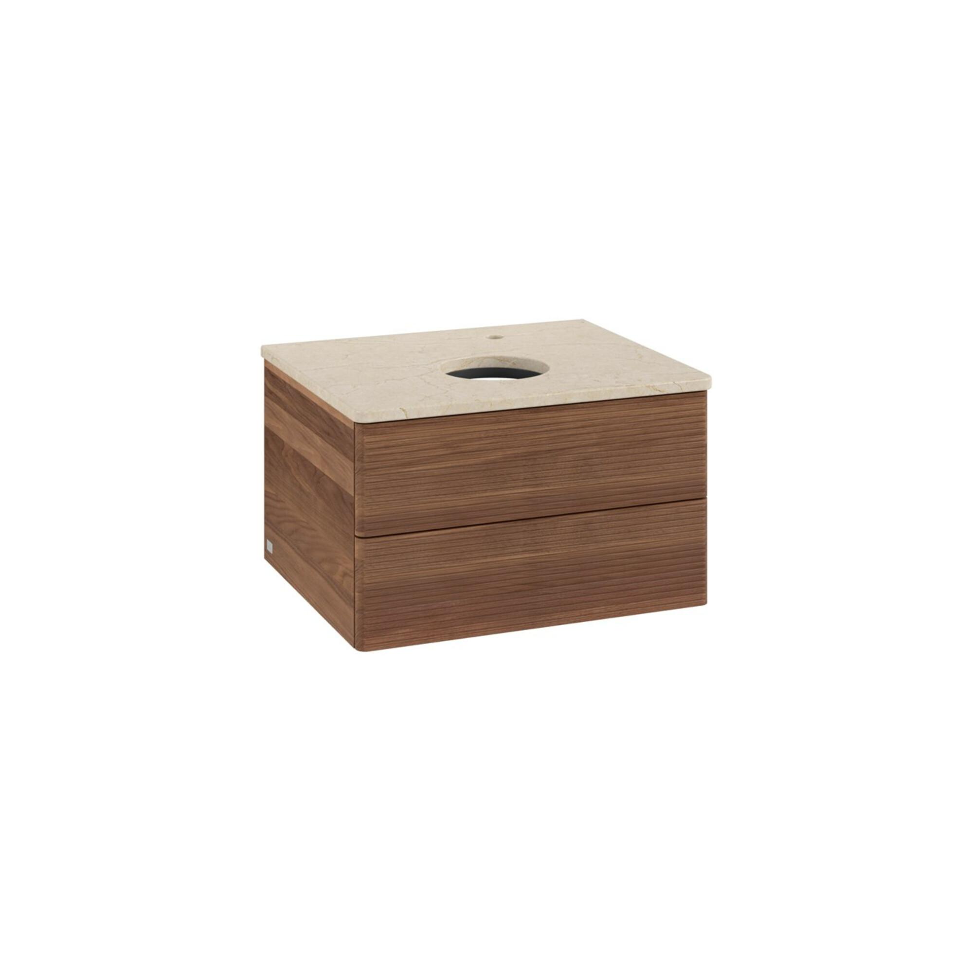 V&B Waschtischunterschrank Mit Frontstruktur -Beleuchtung Antao 60X36X50Cm, Hl, Wbp-Farbe Botti., W. Wal ; Villeroy & Boch (L18153HM)