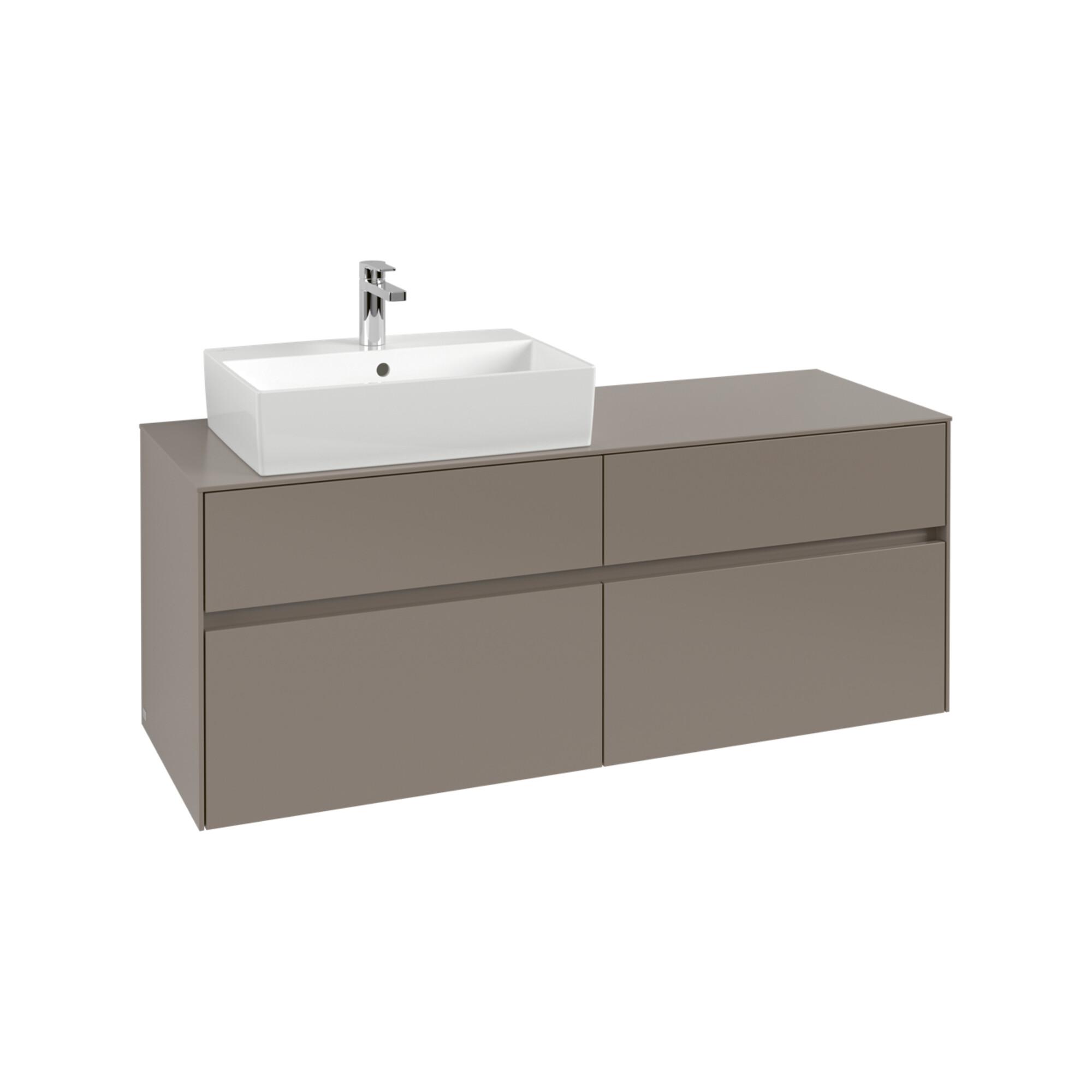 V&B Waschtischunterschrank Collaro 140X54,8X50Cm, Wt Links, Cashmere Grey ; Villeroy & Boch (C13200VN)