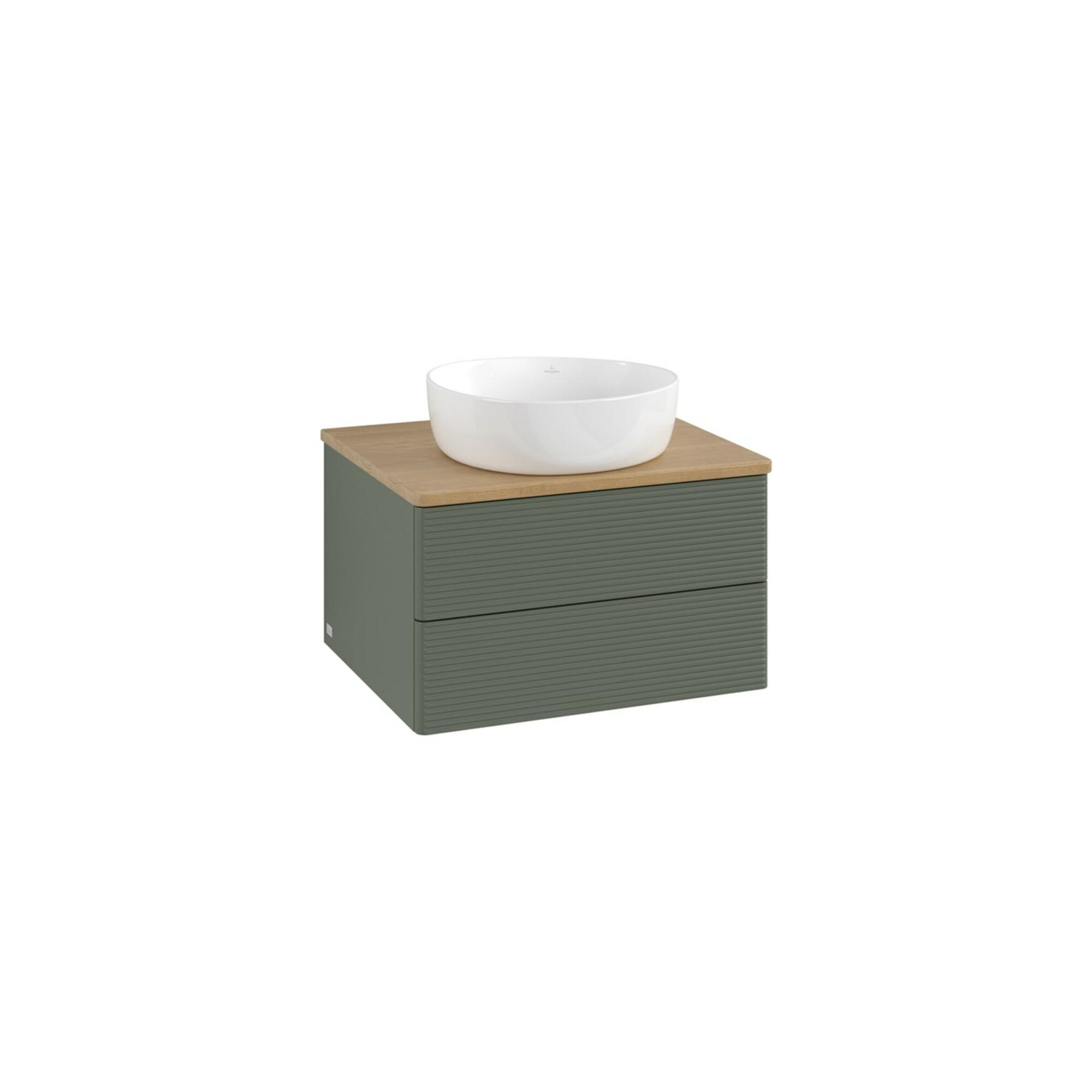 V&B Waschtischunterschrank Mit Frontstruktur Antao 60X36X50Cm, Wbp Hon. Oa, Lea Gre. M Lac ; Villeroy & Boch (K18111HL)