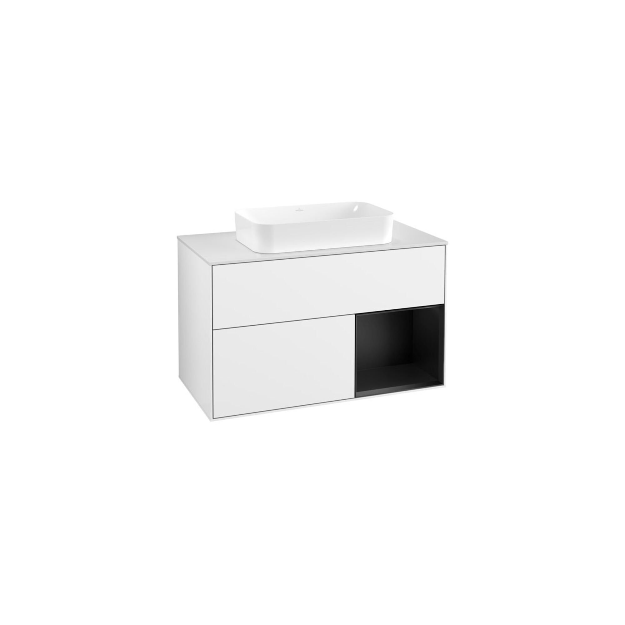 V&B Waschtischunterschrank Wandbeleuchtung Finion 100X60,3 Cm, Rg R Bla M Lac, Glo Wh. Lac ; Villeroy & Boch (G661PDGF)