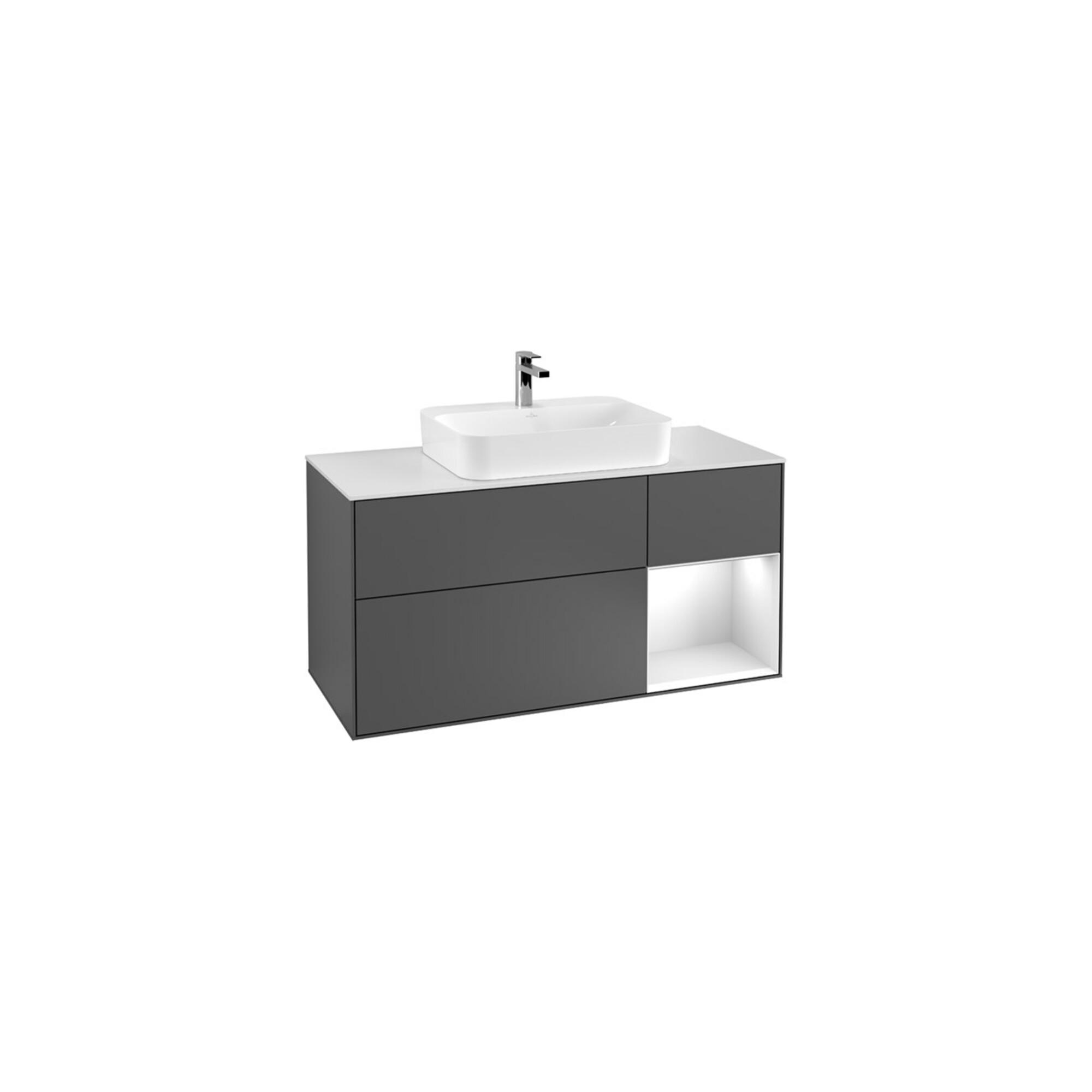 V&B Waschtischunterschrank Wandbeleuchtung Finion 120Cm, Pl W M, Reg Re Wh. M, Si Gr M Lac ; Villeroy & Boch (G421MTHJ)