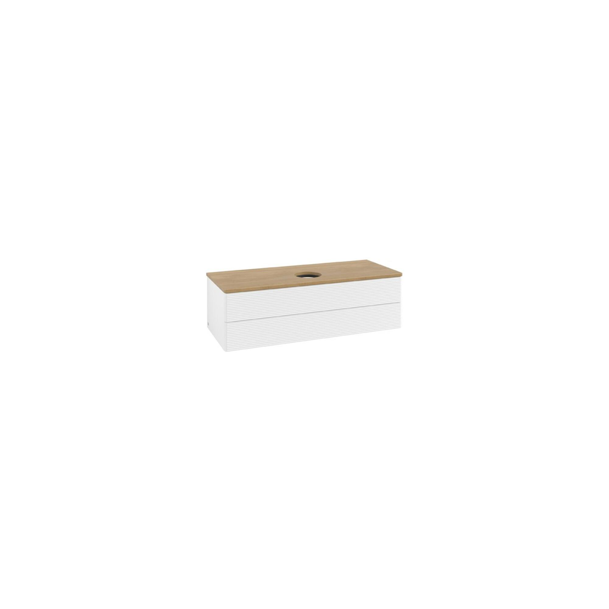 V&B Waschtischunterschrank Mit Frontstruktur Antao 120X36X50Cm, Wbp Hon. Oa, Wh. M Lac ; Villeroy & Boch (K21111MT)