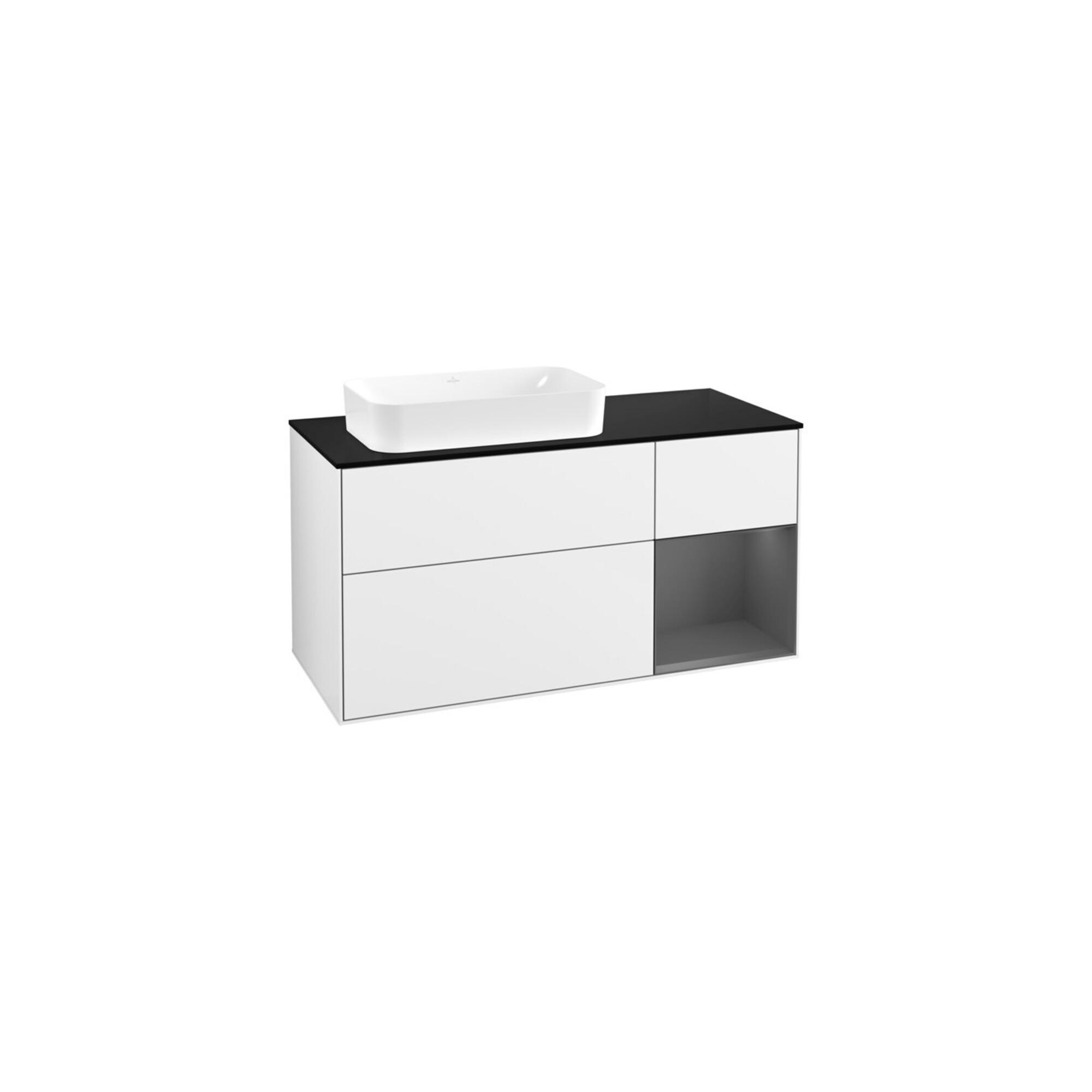 V&B Waschtischunterschrank Finion 120X60 Cm, Rg Re Anthrac. M, Glo Wh. Lac ; Villeroy & Boch (F692GKGF)