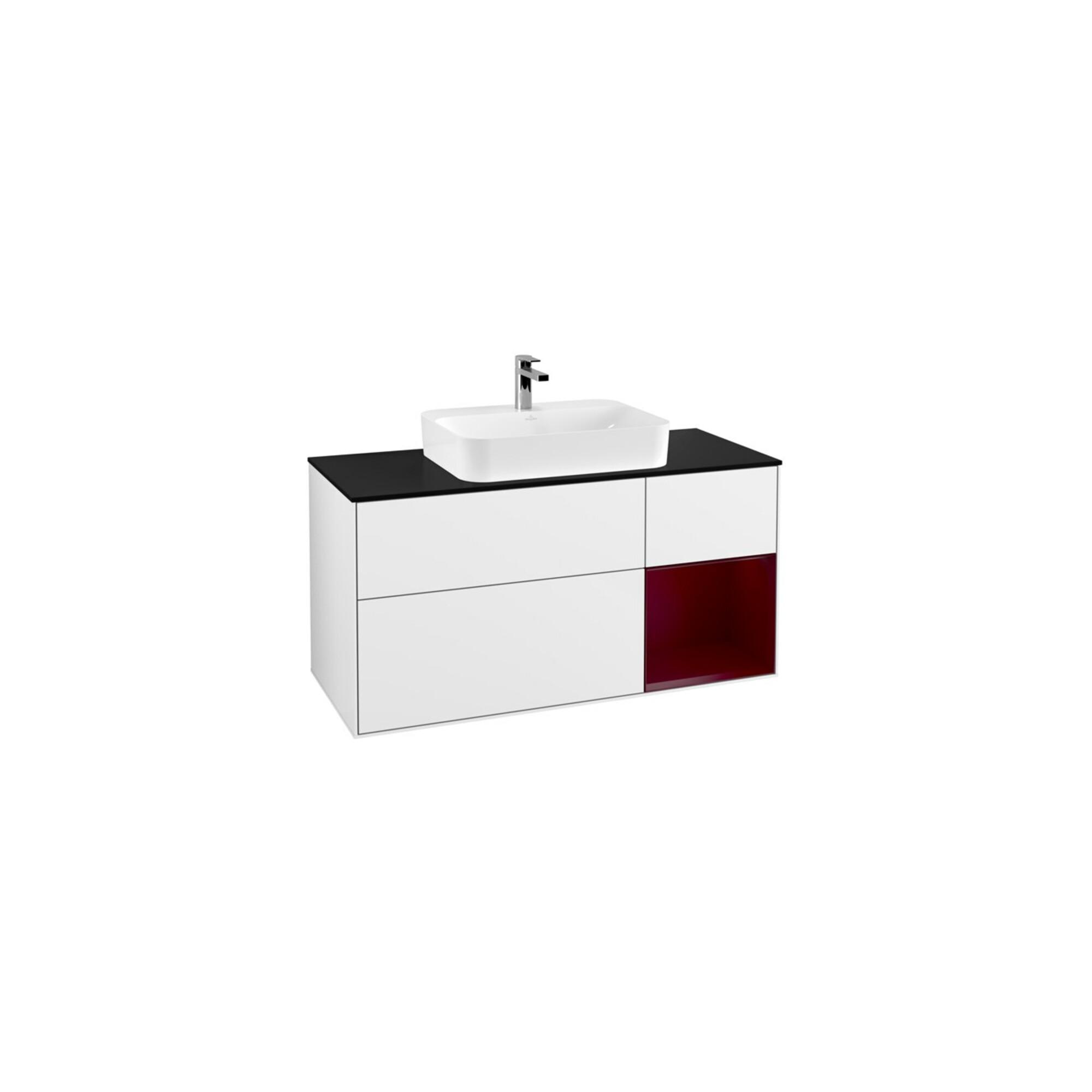 V&B Waschtischunterschrank Finion 120Cm, Pl Bla M, Reg Re Peo, Glo Wh. Lac ; Villeroy & Boch (F422HBGF)