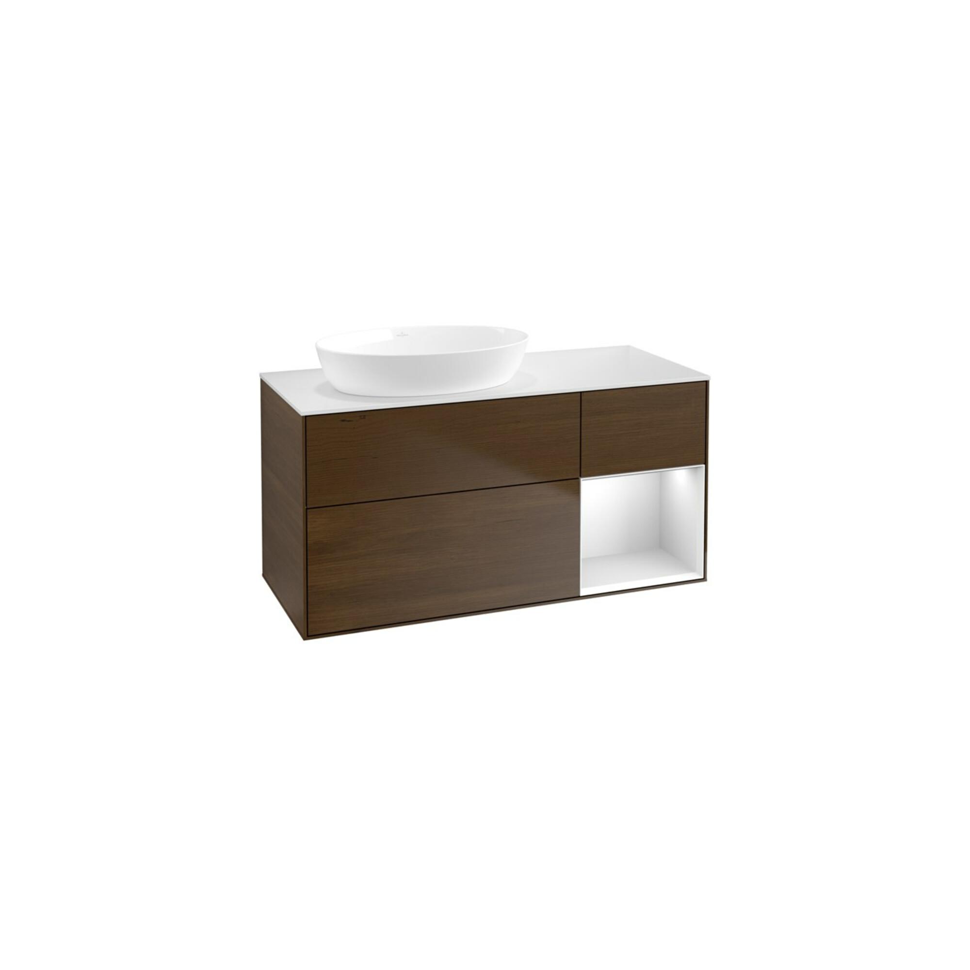 V&B Waschtischunterschrank Wandbeleuchtung Finion 120Cm, Pl Wh. M, Reg Wh. M Lac, Wal Ven ; Villeroy & Boch (GA51MTGN)