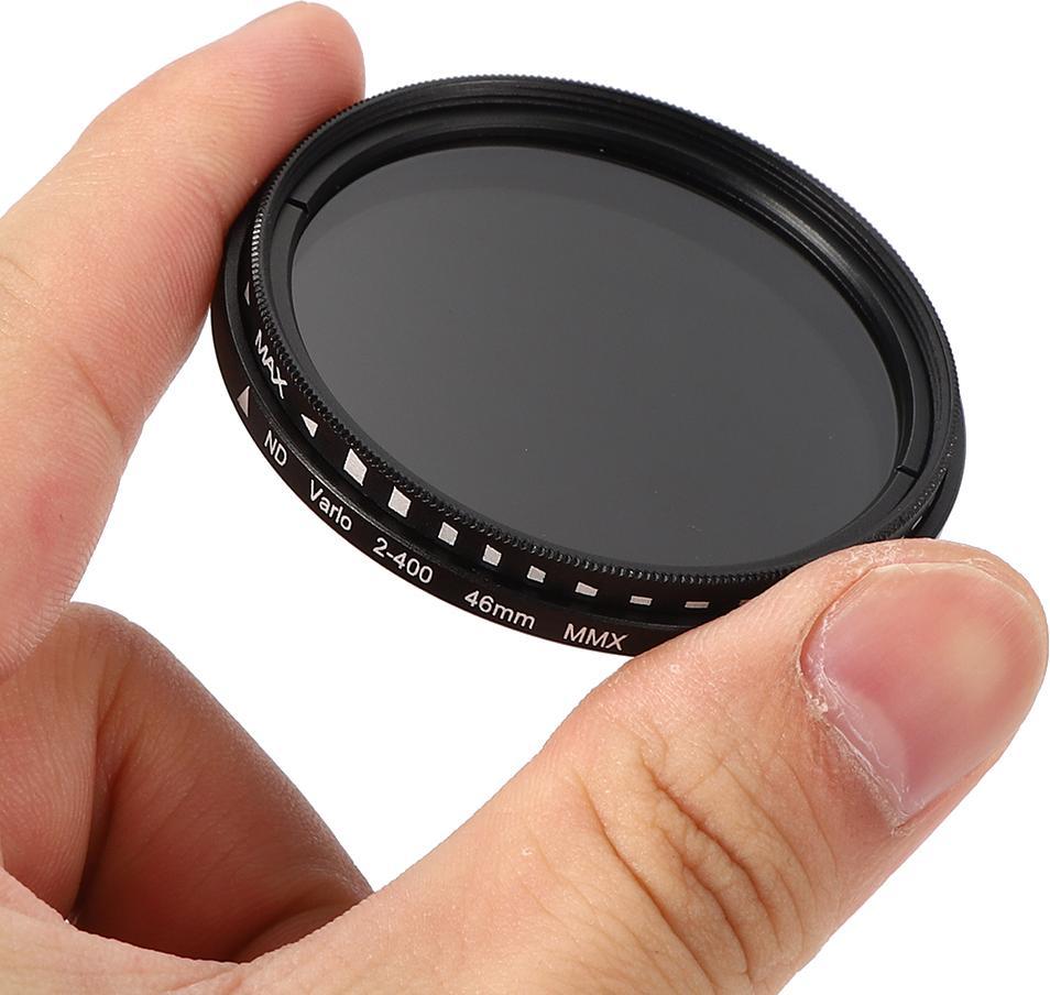 Junestar Nd Filtro Obiettivo A Densità Neutra ND2-400 Regolabile Per Obiettivi Di Fotocamere Reflex Mirrorless (46 Mm)