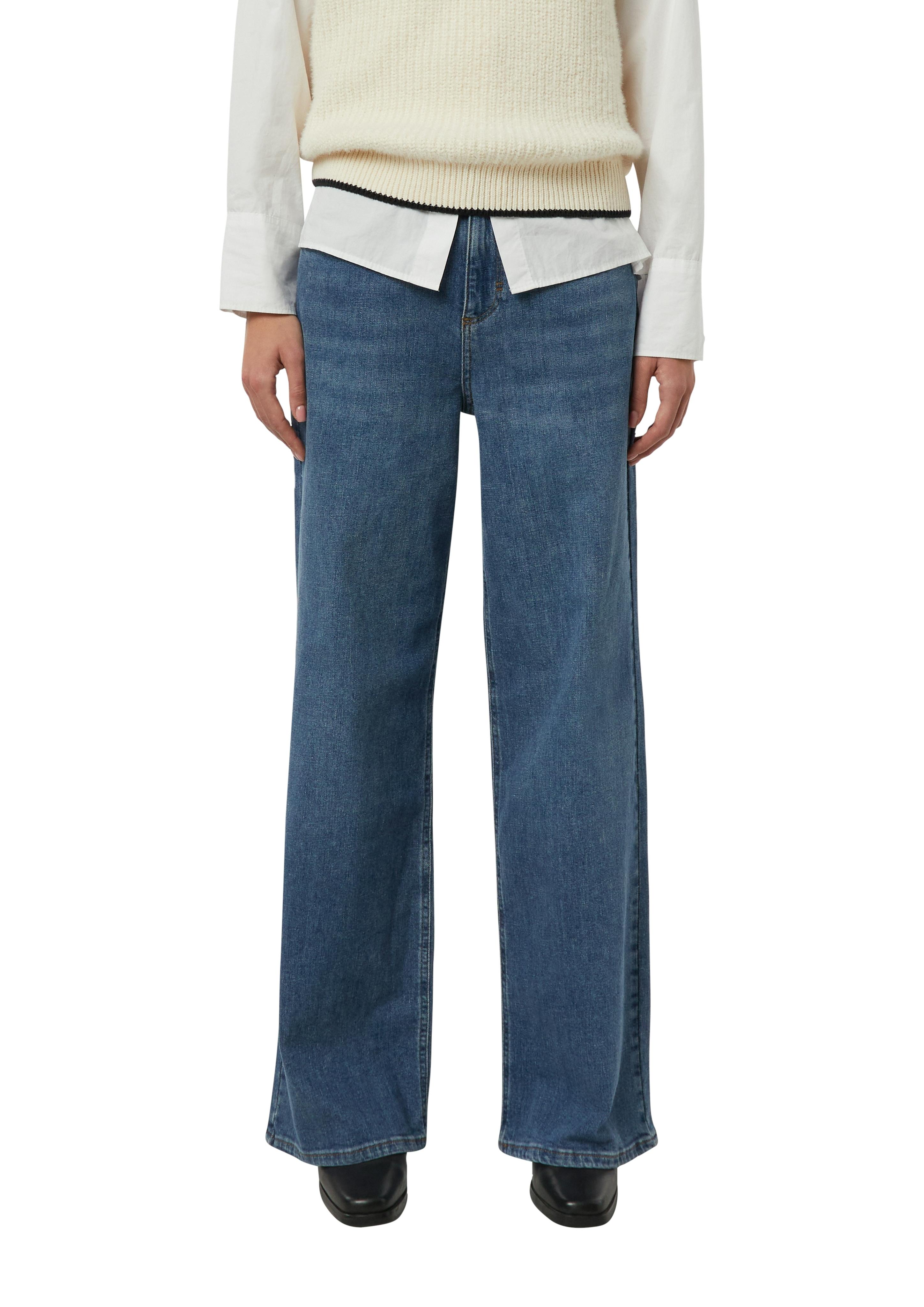 5-Pocket-Jeans Comma, Damen, Gr. 38, N-Gr, Blau, Denim/Jeans, Obermaterial: 99% Baumwolle, 1% Elasthan, Unifarben, Normal Lang, Jeans 5-Pocket-Jeans, Mit Ausgestelltem Bein Und Stretch