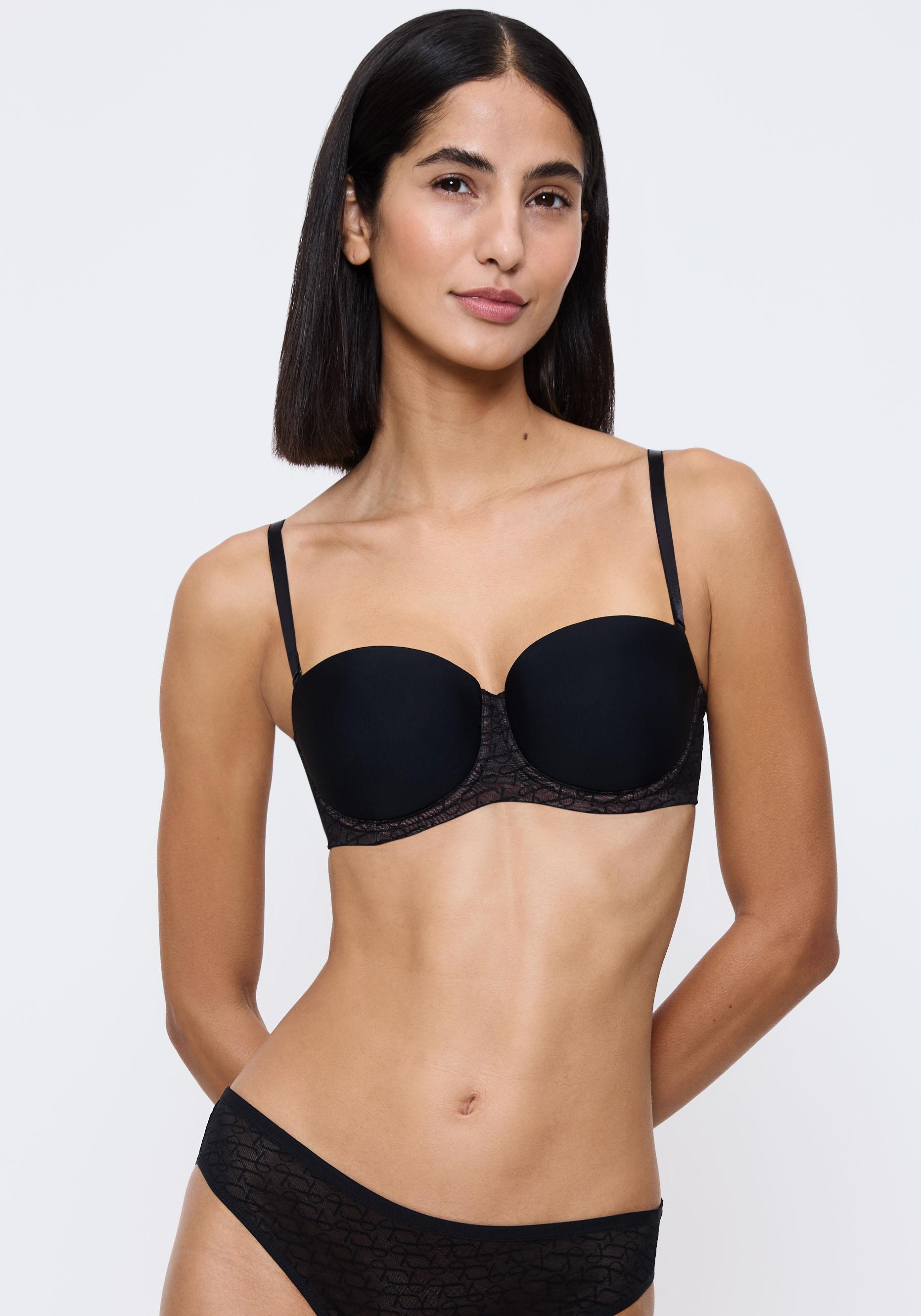 BüGel-Bh Triumph "Signature Sheer", Damen, Gr. 90, Cup C, Schwarz, TüLl, Obermaterial: 41% Polyamid, 41% Polyester, 18% Elasthan, Bhs BüGel-Bh, Monogramm-TüLl, Abnehmbare TräGer, Nahtlose Cups
