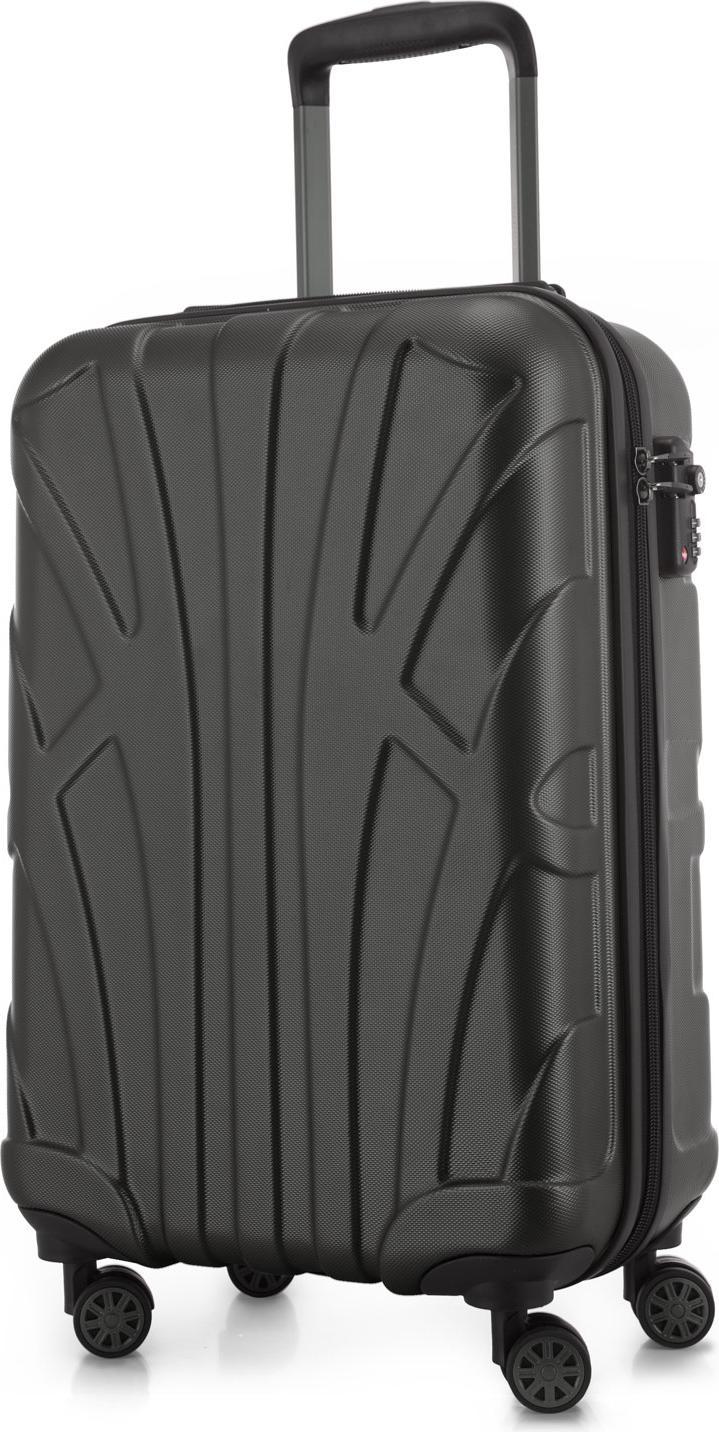 Suitline - Bagaglio A Mano Leggero 55X35X20 Cm Trolley Aereo 34 L Bagaglio A Mano Valigia Cabina Leggera 4 Ruote Bagaglio A Mano Tsa ,Grafite
