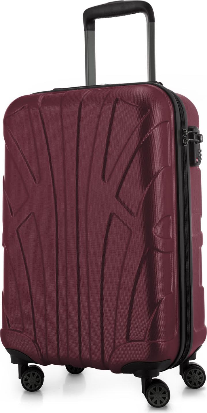 Suitline - Bagaglio A Mano Leggero 55X35X20 Cm Trolley Aereo 34 L Bagaglio A Mano Valigia Cabina Leggera 4 Ruote Bagaglio A Mano Tsa ,Borgogna