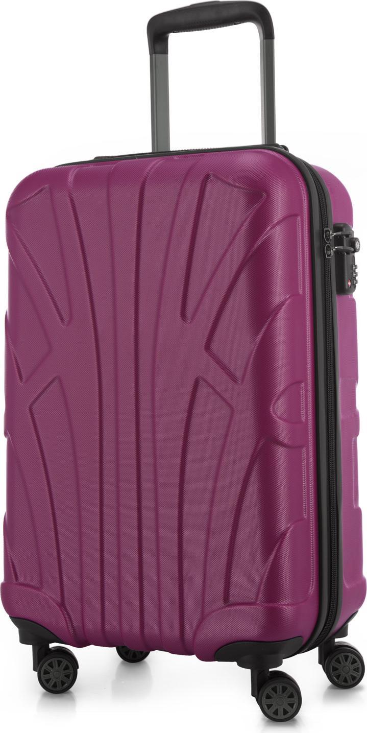 Suitline - Bagaglio A Mano Leggero 55X35X20 Cm Trolley Aereo 34 L Bagaglio A Mano Valigia Cabina Leggera 4 Ruote Bagaglio A Mano Tsa ,Magenta