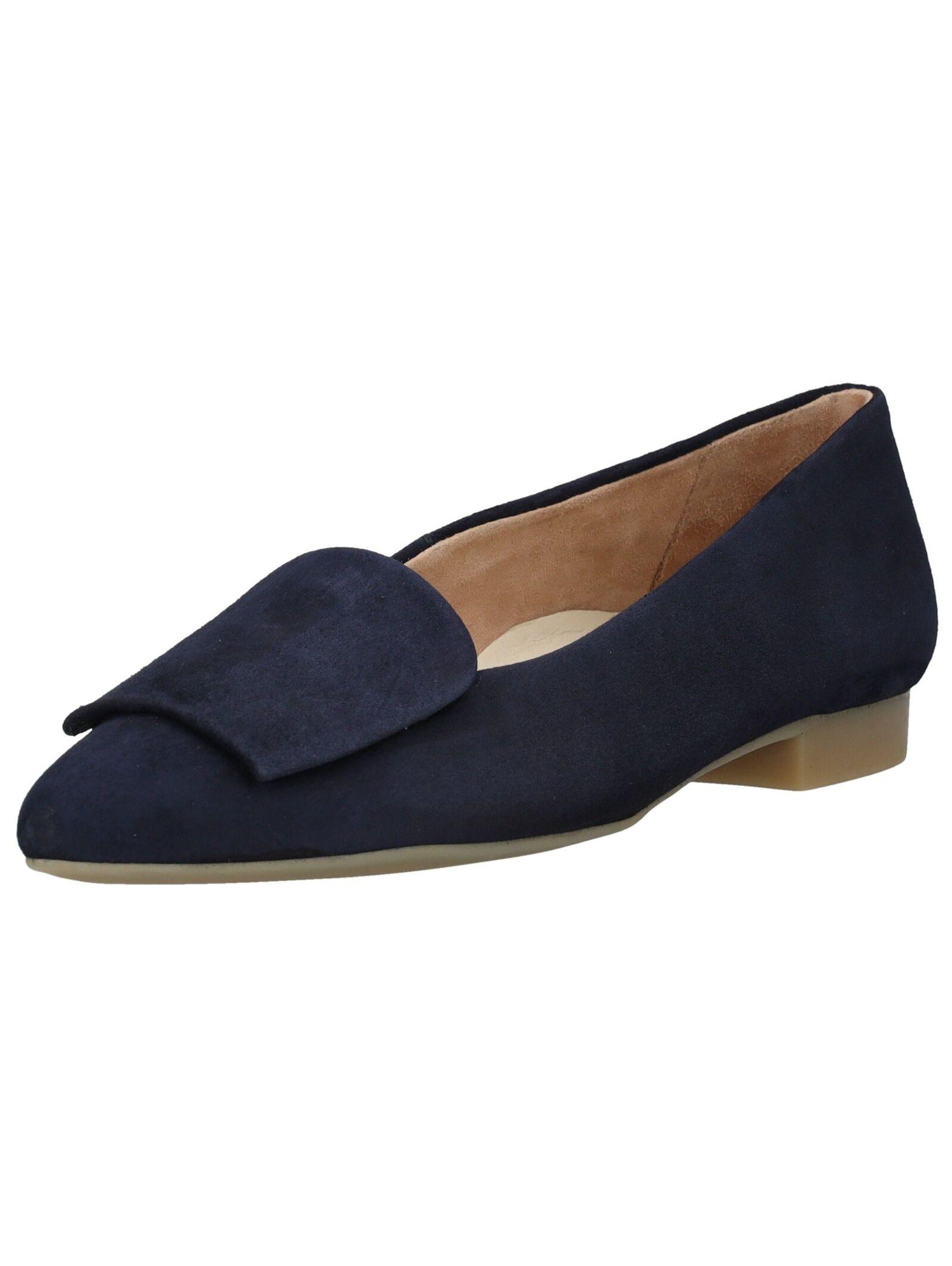 Ballerina Paul Green "Paul Green Ballerinas Leder", Damen, Gr. 39, Blau, Leder, Schuhe Ballerina