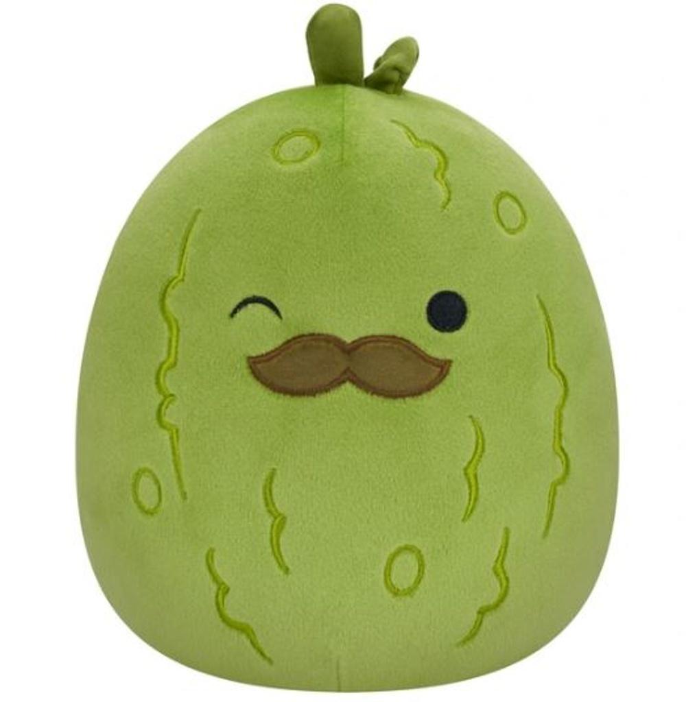 Squishmallow Charles Il Cetriolino Verde Con Barba Peluche 19 Cm Peluche Nuovo