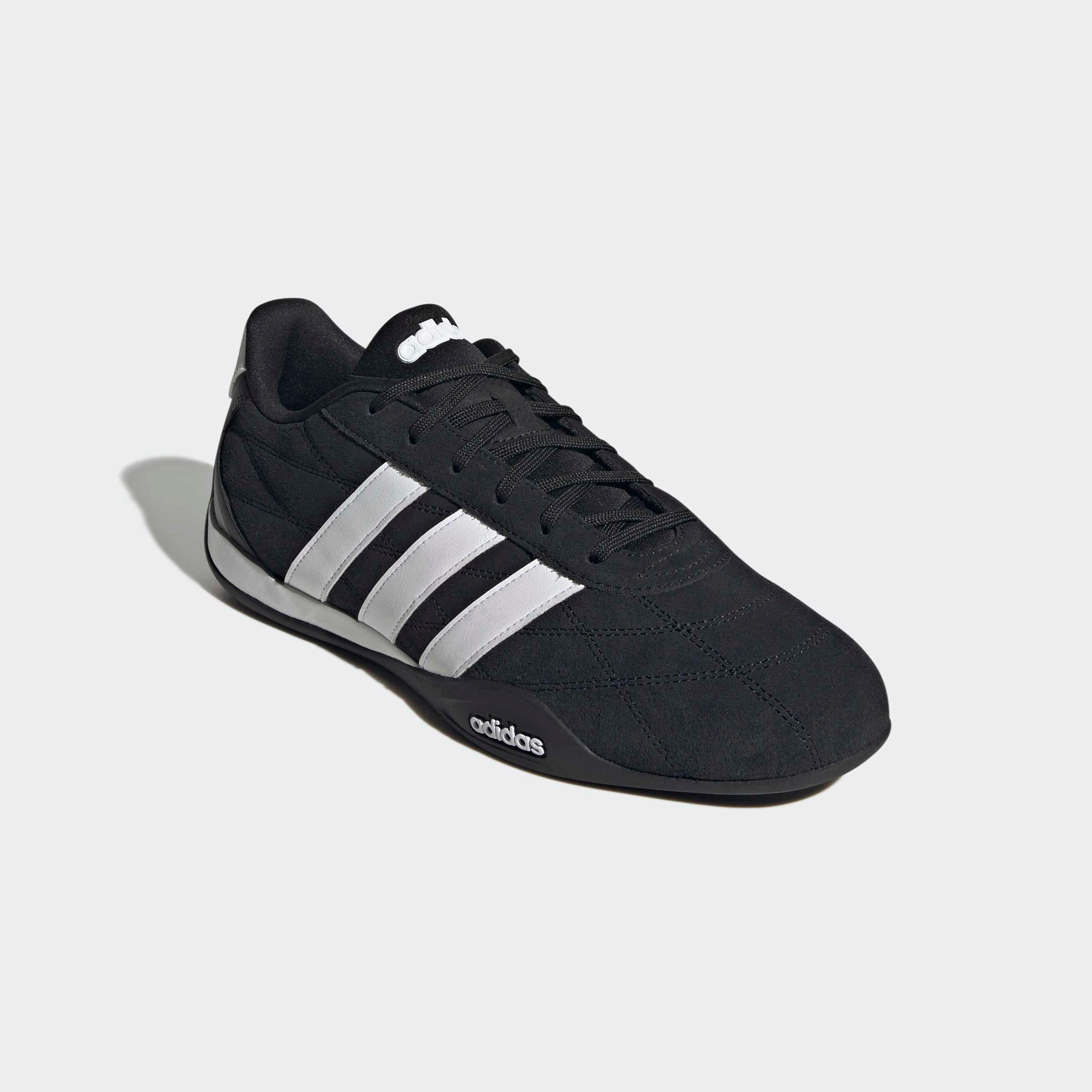 Sneaker Adidas Sportswear "Groundpulse", Herren, Gr. 38,5, Core Schwarz, Ftwr Weiß, Silber Metallic, Leder, Synthetik, Schuhe Sneaker