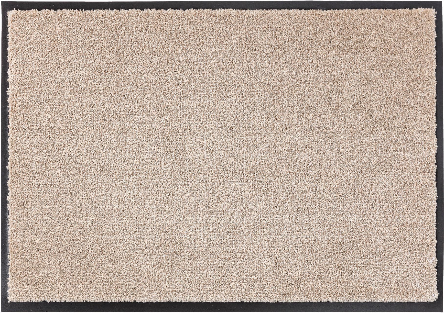 Fußmatte "Miami Uni" Gr. 15, beige, B:50cm H:7mm L:70cm, Kunstfaser, SCHÖNER WOHNEN-KOLLEKTION, Teppiche, Fußmatte, Schmutzfangmatte, waschbar