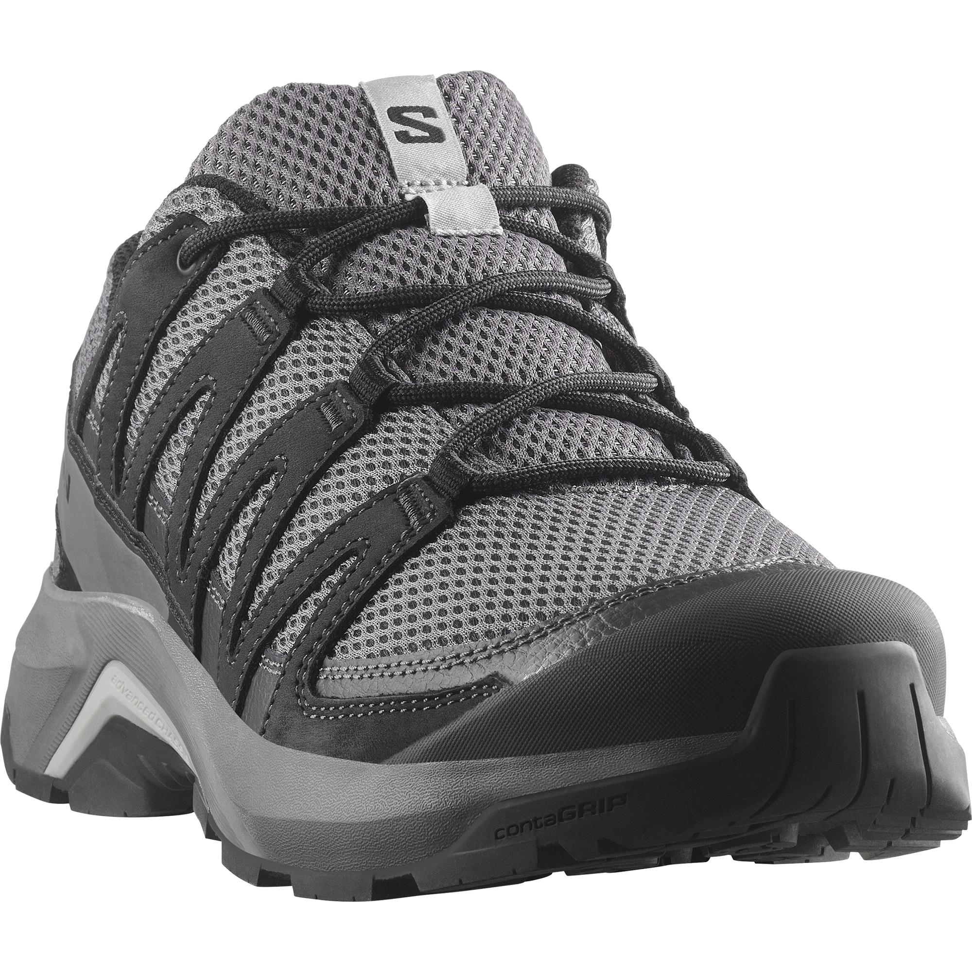 Wanderschuh SALOMON "X-ADVENTURE RECON", Herren, Gr. 48, castlerock, phantom, alloy, Leder, Textil, Schuhe Wanderschuh, wasserdicht