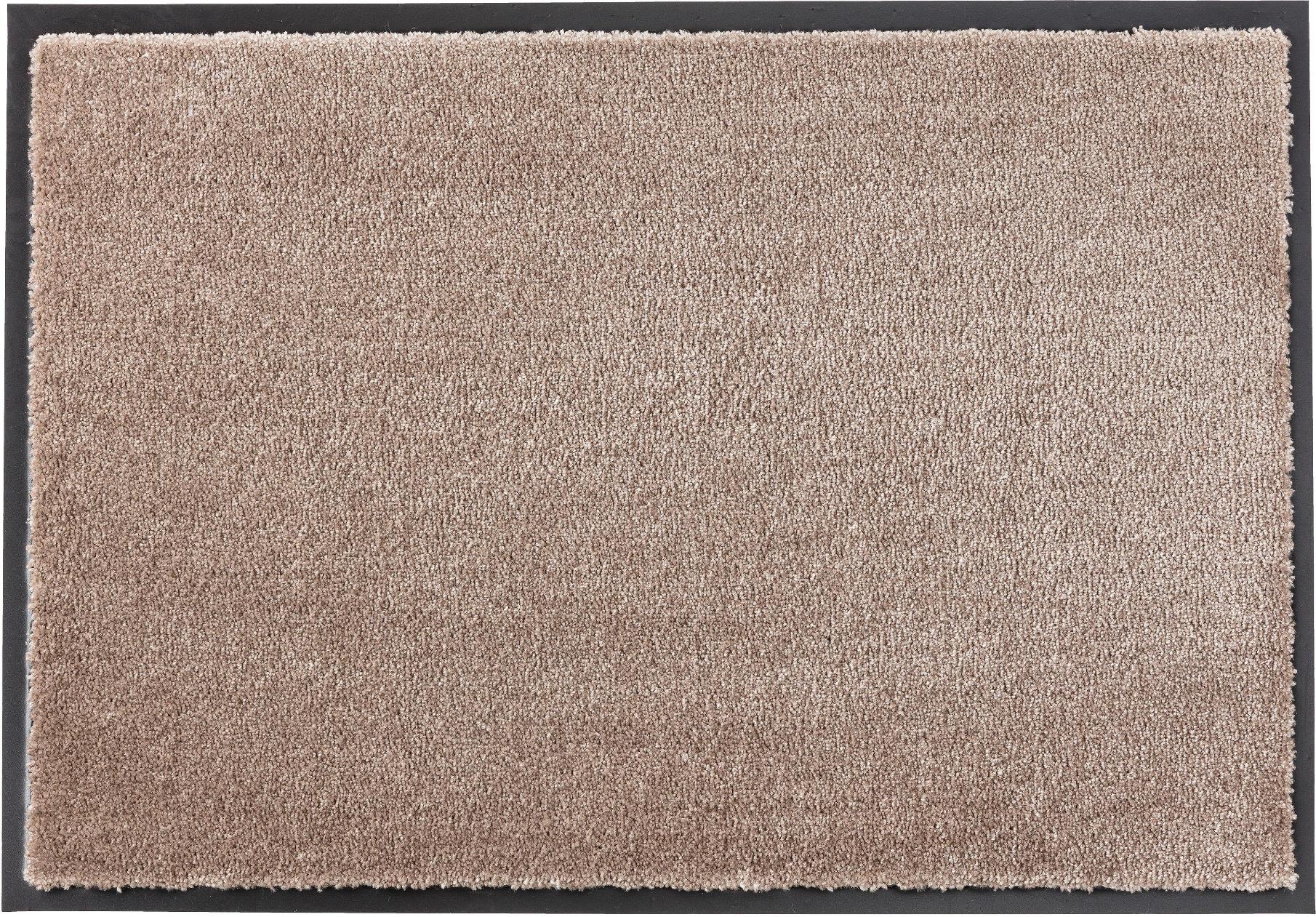 Fußmatte "Miami Uni" Gr. 15, grau (taupe), B:50cm H:7mm L:70cm, Kunstfaser, SCHÖNER WOHNEN-KOLLEKTION, Teppiche, Fußmatte, Schmutzfangmatte, waschbar