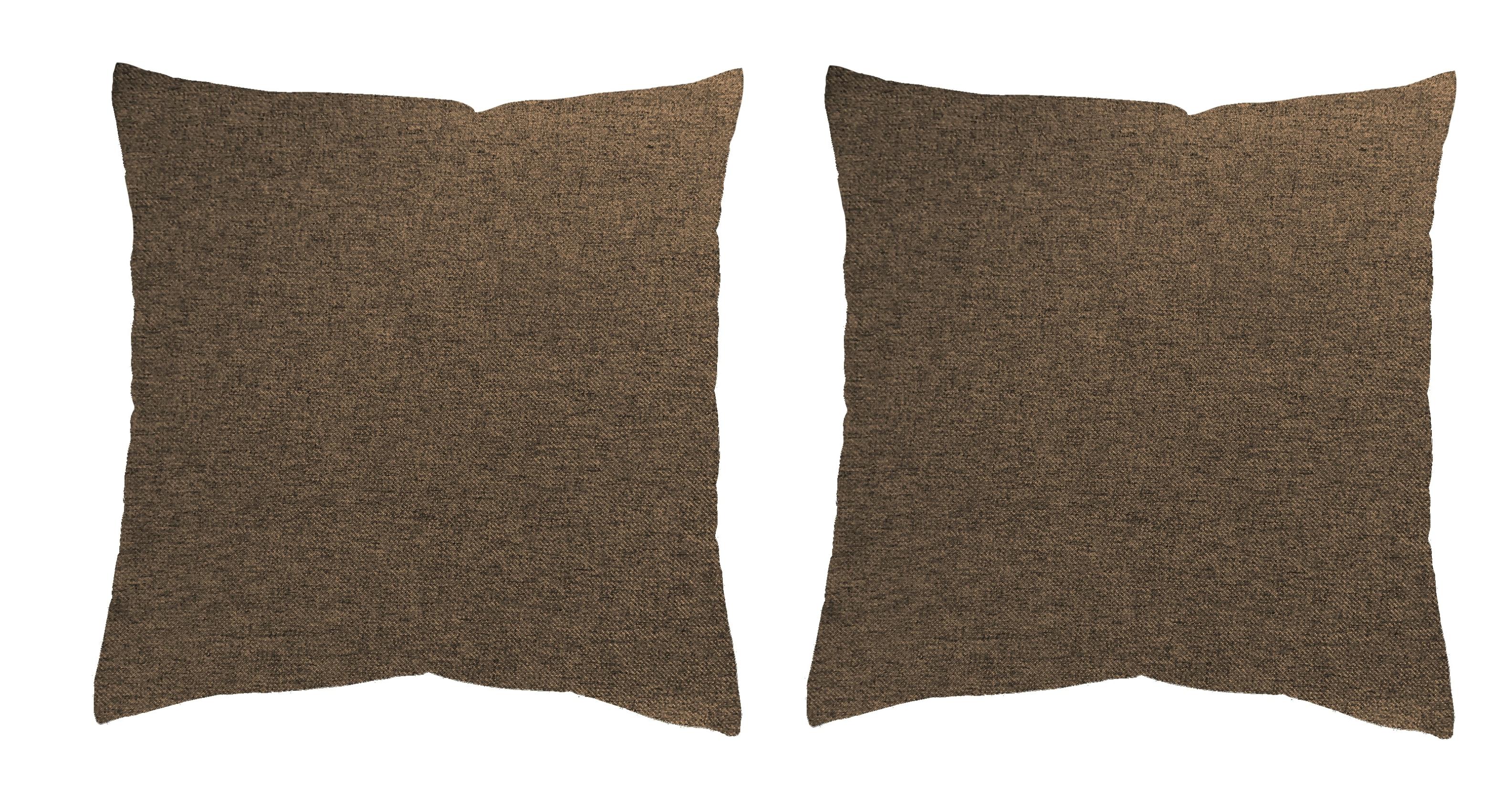 Kissenhülle HOME WOHNIDEEN "LUCIO 2ER PACK MIT FÜLLUNG" Gr. 1, braun, B:40cm L:40cm, Polyester, Polyester, Kissenbezüge, Kissenhülle