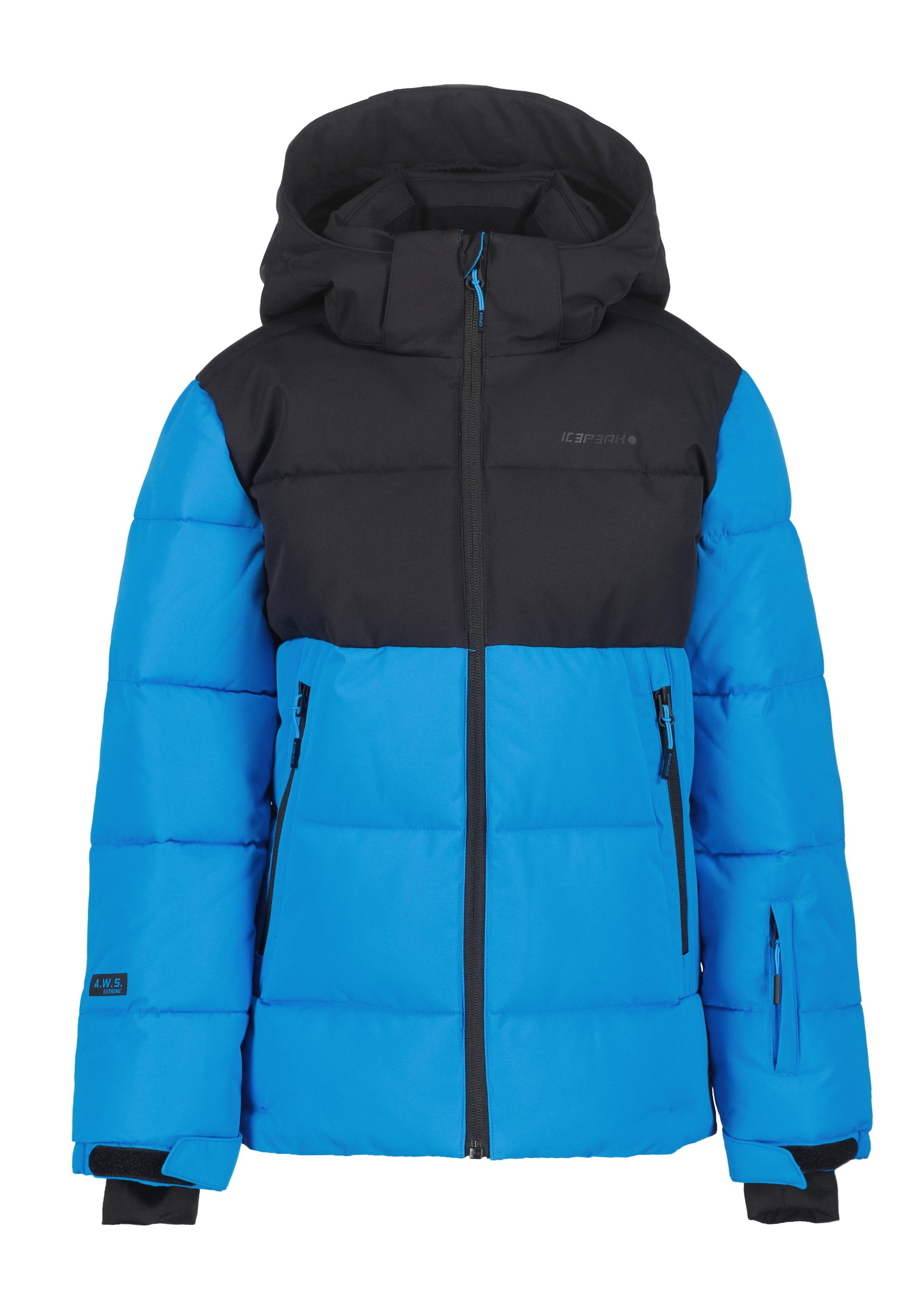 Skijacke ICEPEAK "ICEPEAK LOUIN JR", Kinder, Gr. 176, royal blau, Web, Obermaterial: 100% Polyester, normal, Jacken Skijacke, wasserdicht mit 10000 mm Wassersäule, atmungsaktiv mit 5000 g/m²/24h