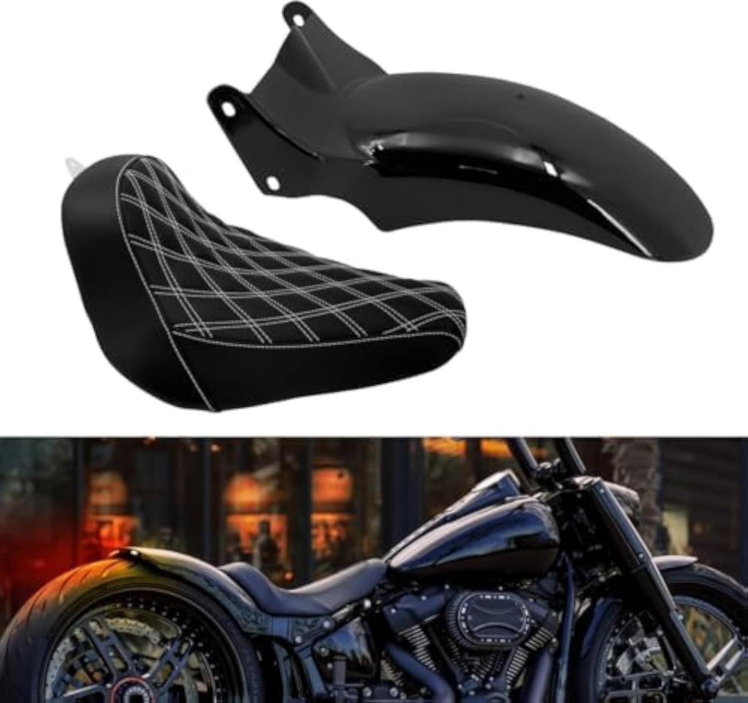 Rear Fender With Solo Seat For Harley Davidson Softail Fat Boy 18–23